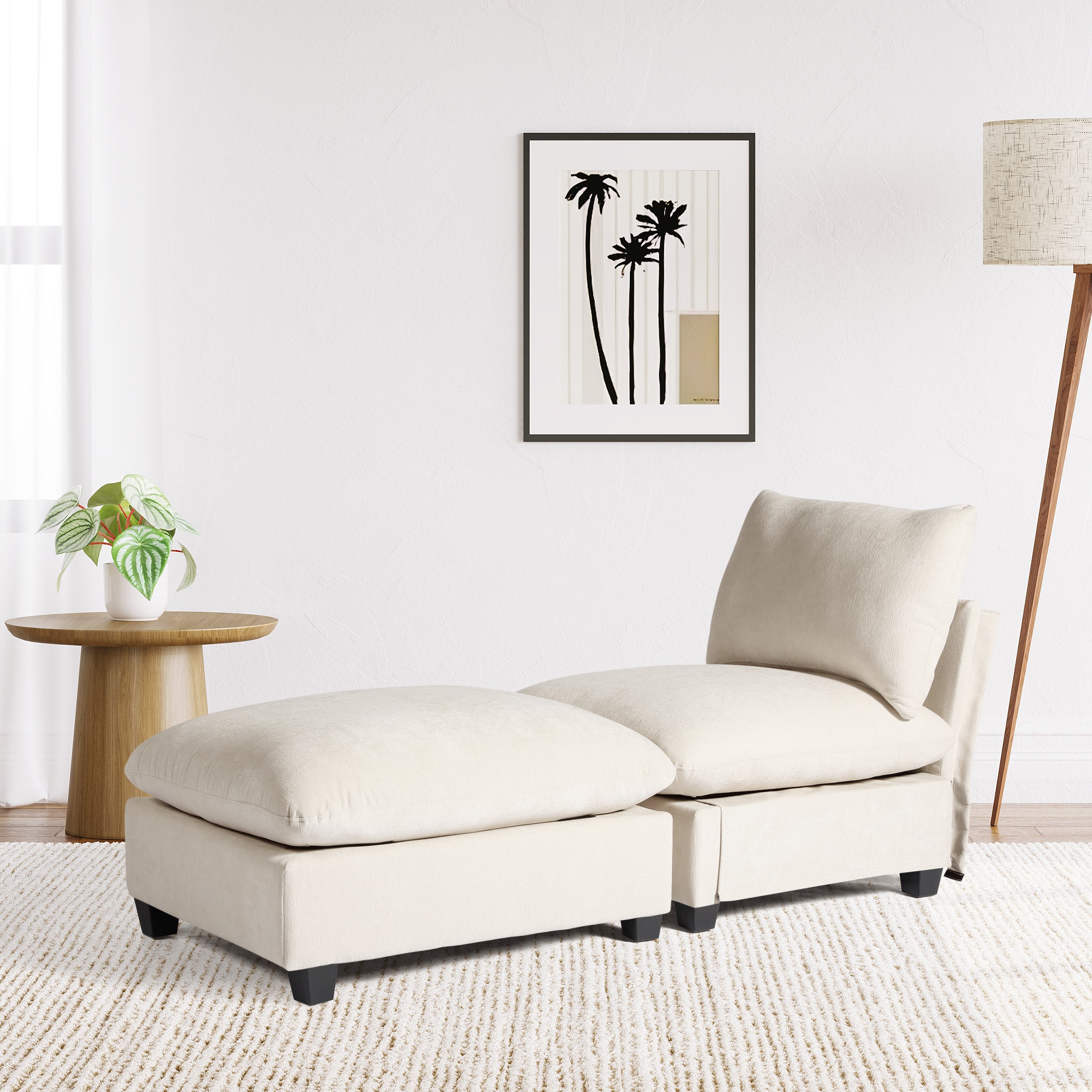 Springfield 68.5" Chenille Upholstered Indoor Chaise Lounge Chair