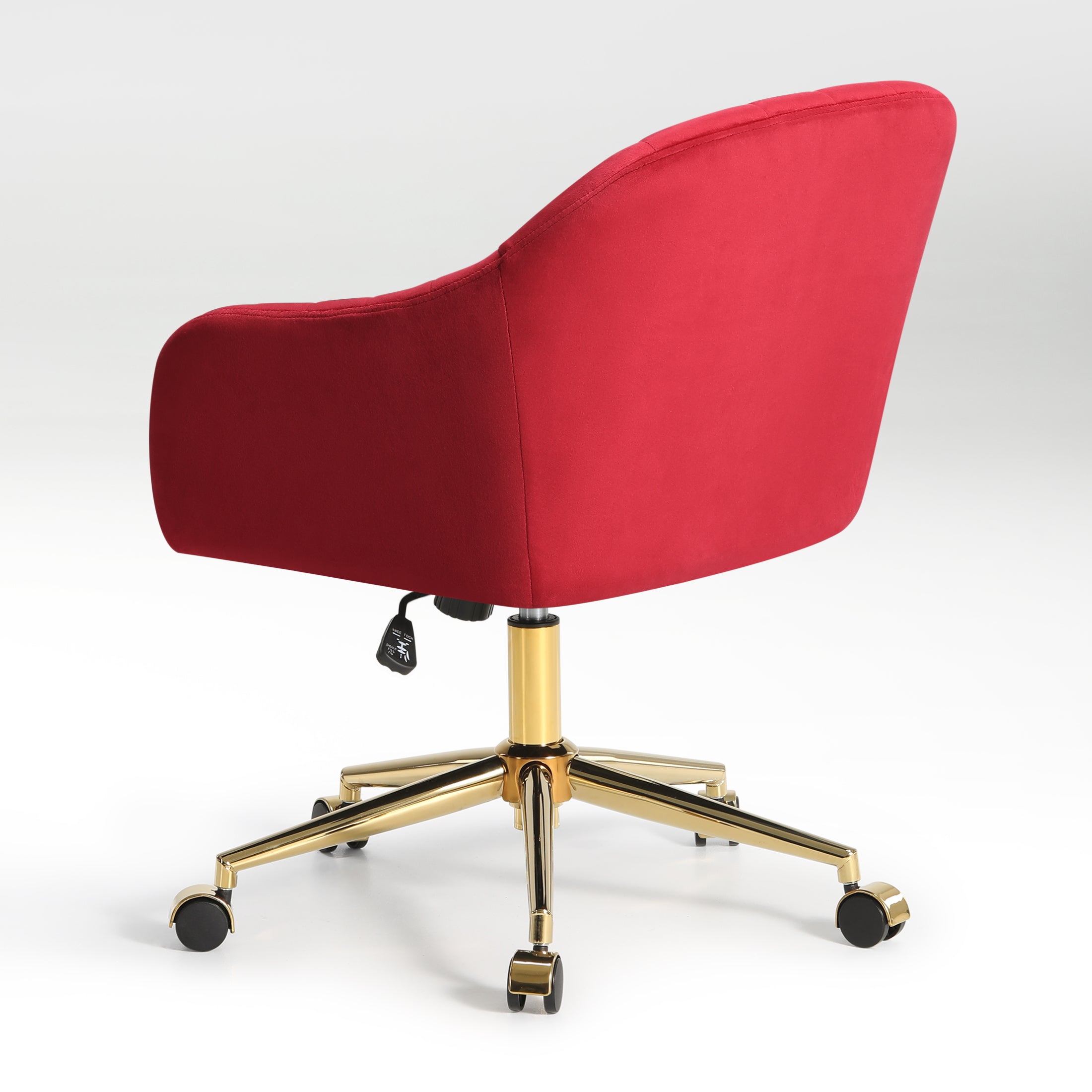 Alaia Upholstered Velvet Swivel Vanity Office Chair With Wheels