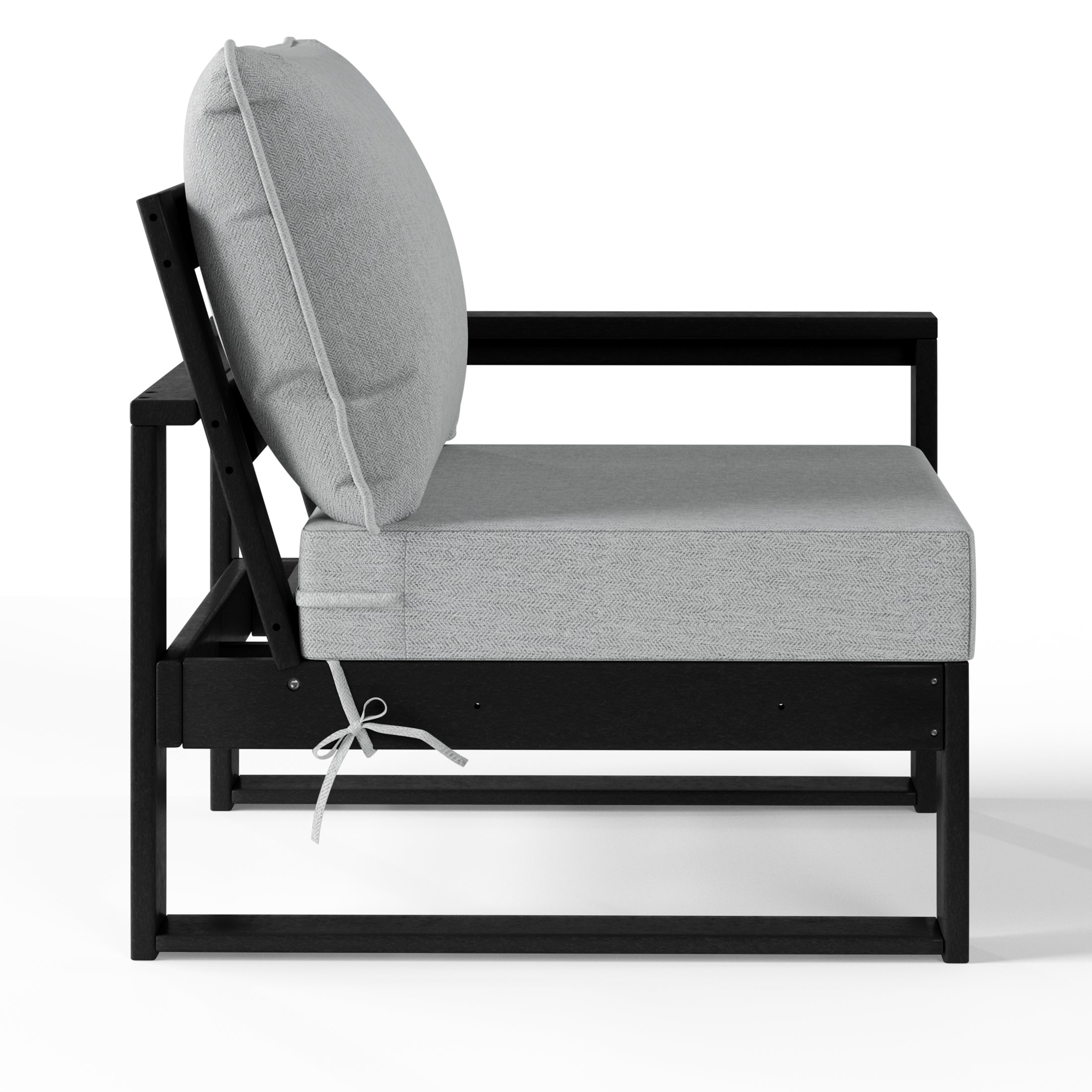Rockaway Outdoor Patio HDPE Right Arm Facing Sectional Corner Chair with Patio Cushions