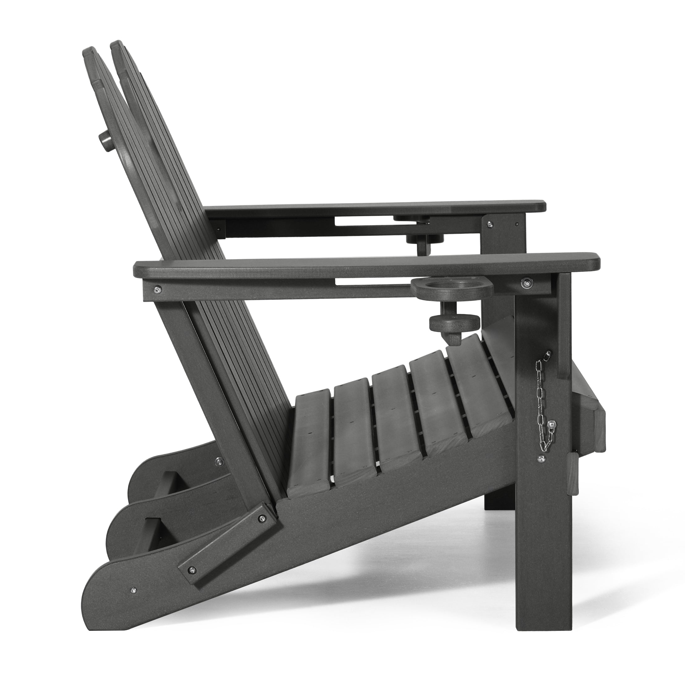 Savannah Outdoor Patio 49" HDPE Folding Adirondack Garden Bench