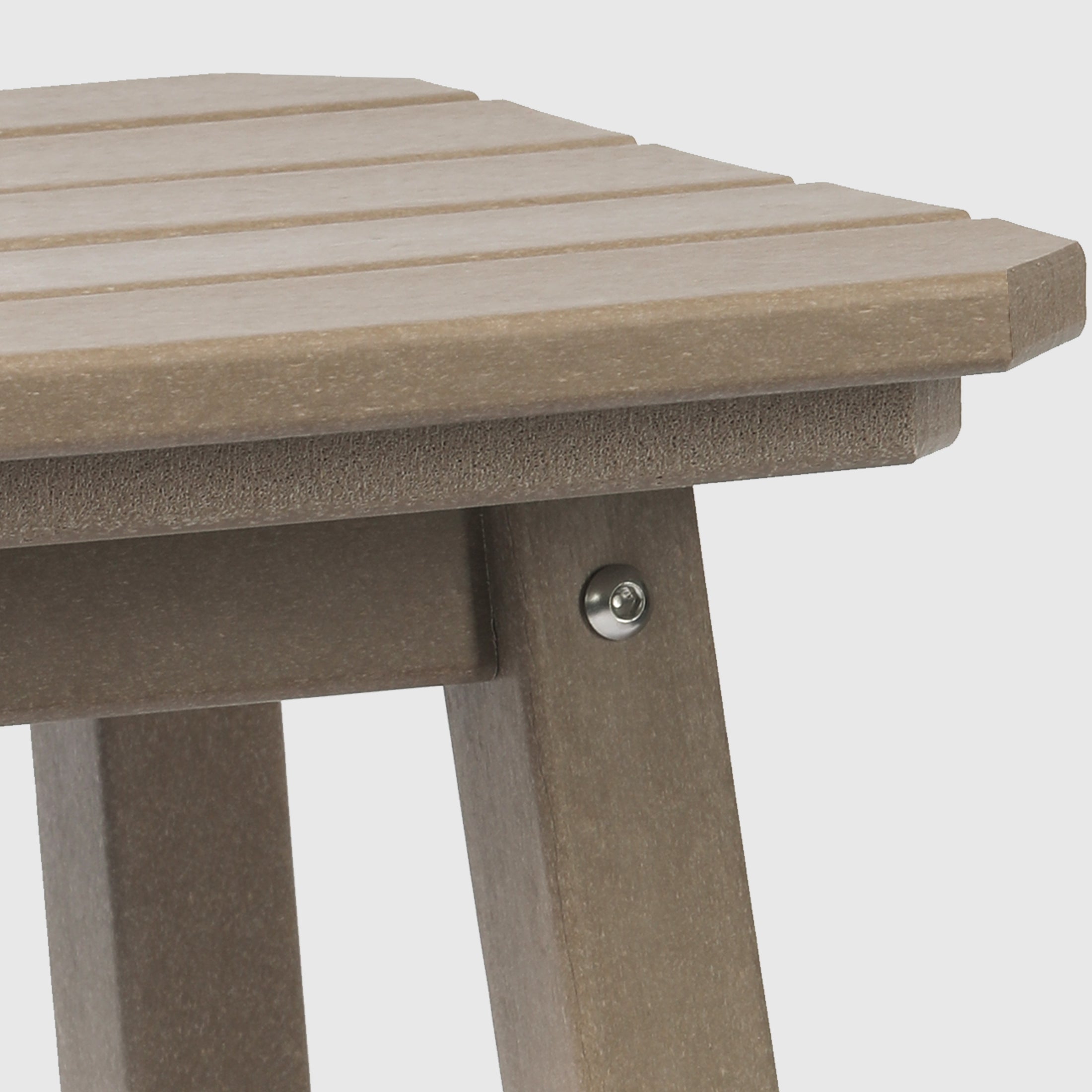 Paradise 24" HDPE Outdoor Patio Counter High Backless Square Bar Stool