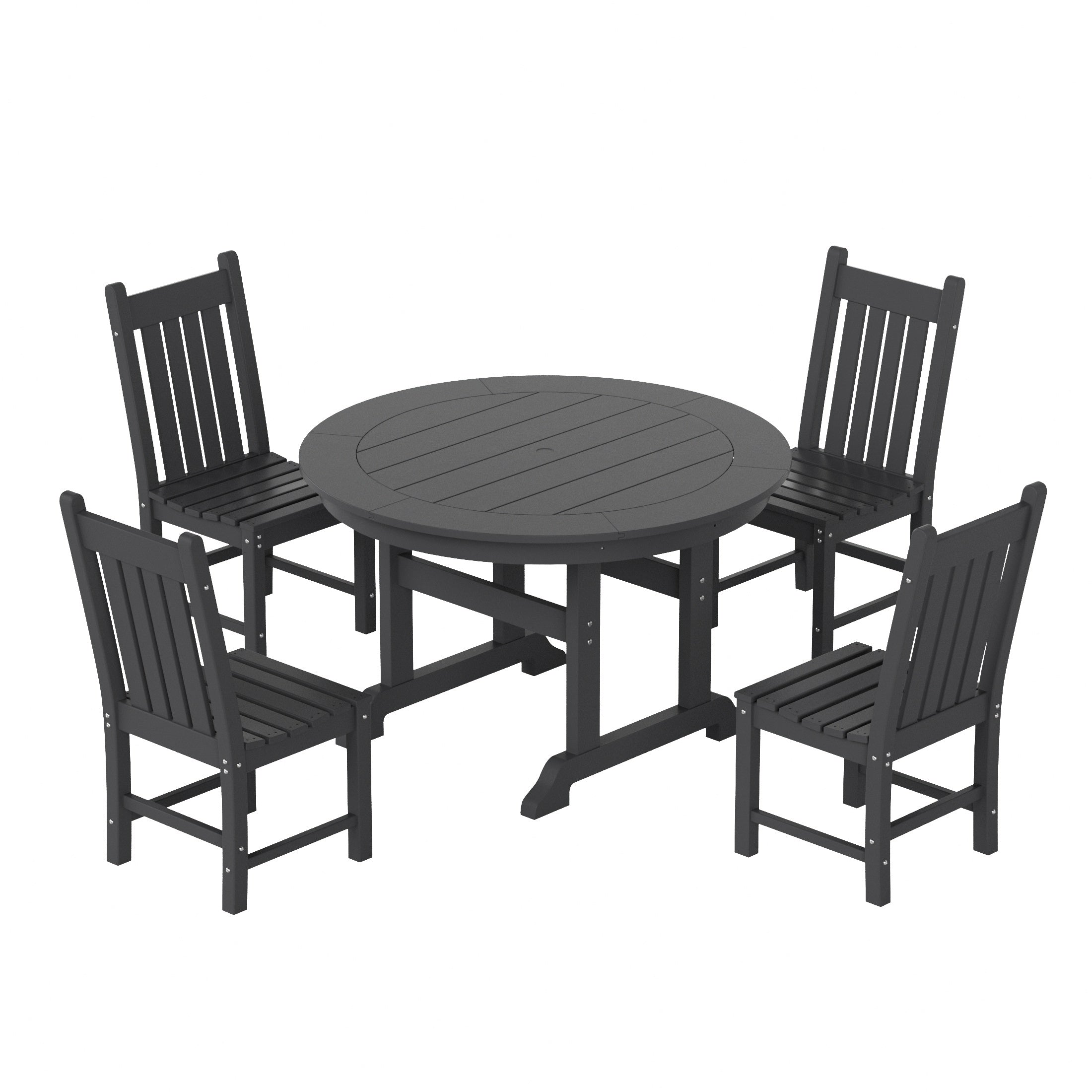 Paradise 5 Piece Outdoor Patio Dining Set Outdoor Round Table and Chair Set