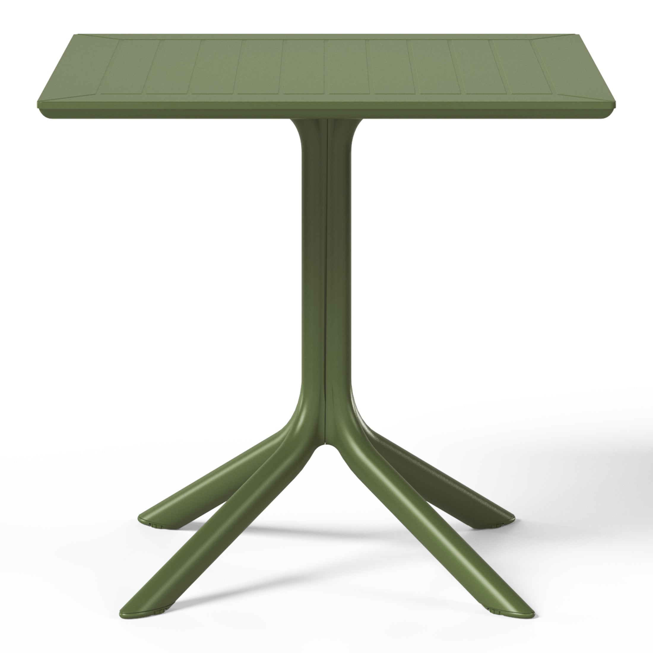 Sunshine 5-Piece Outdoor Resin Square Patio Dining Table Set with Stackable Patio Dining Chairs