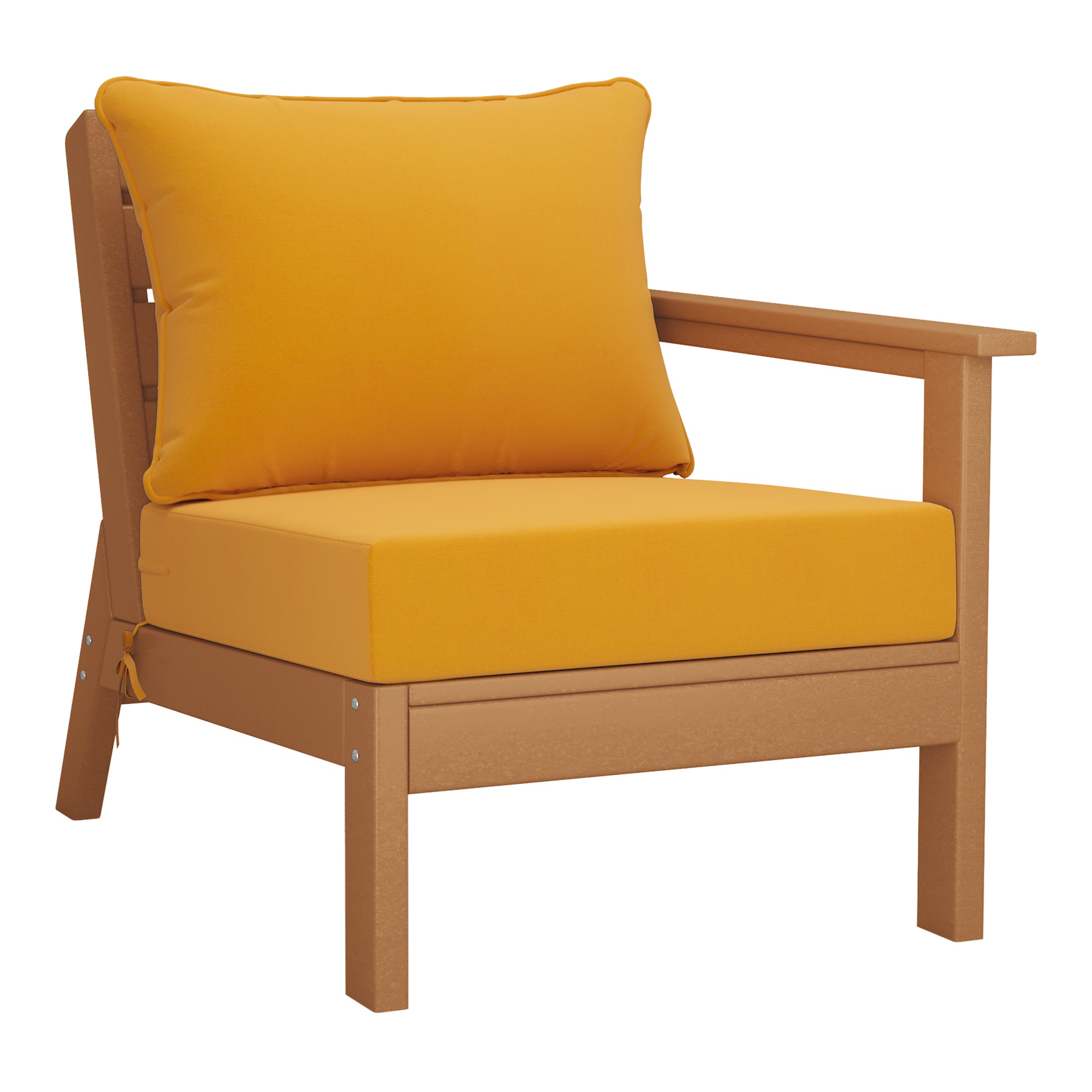 Portsmouth Outdoor Patio HDPE Sectional Sofa with Patio Cushions