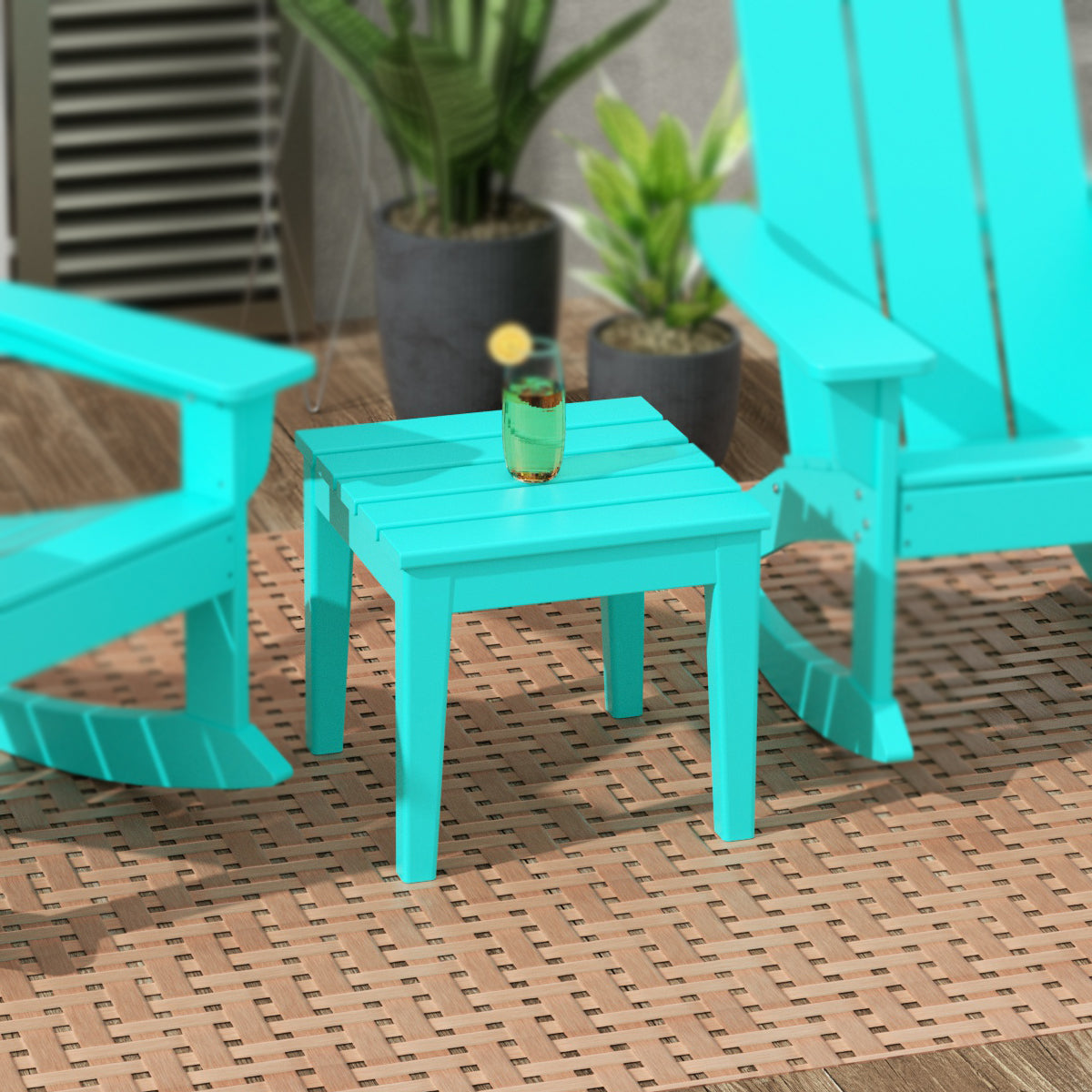 Palms Outdoor Patio Modern Adirondack Side Table