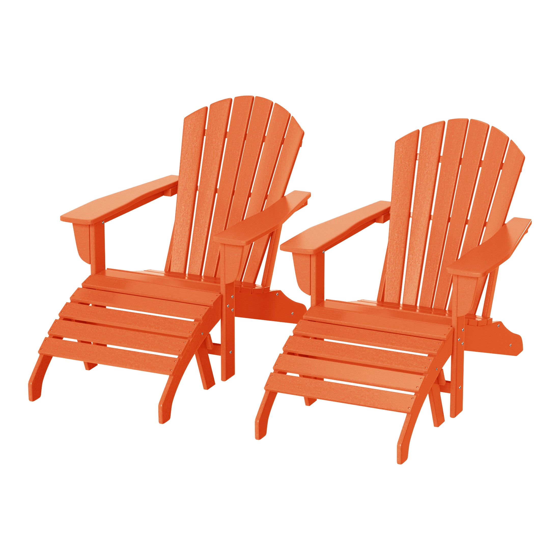 Portside Outdoor Adirondack Chair With Ottoman 4-Piece Set
