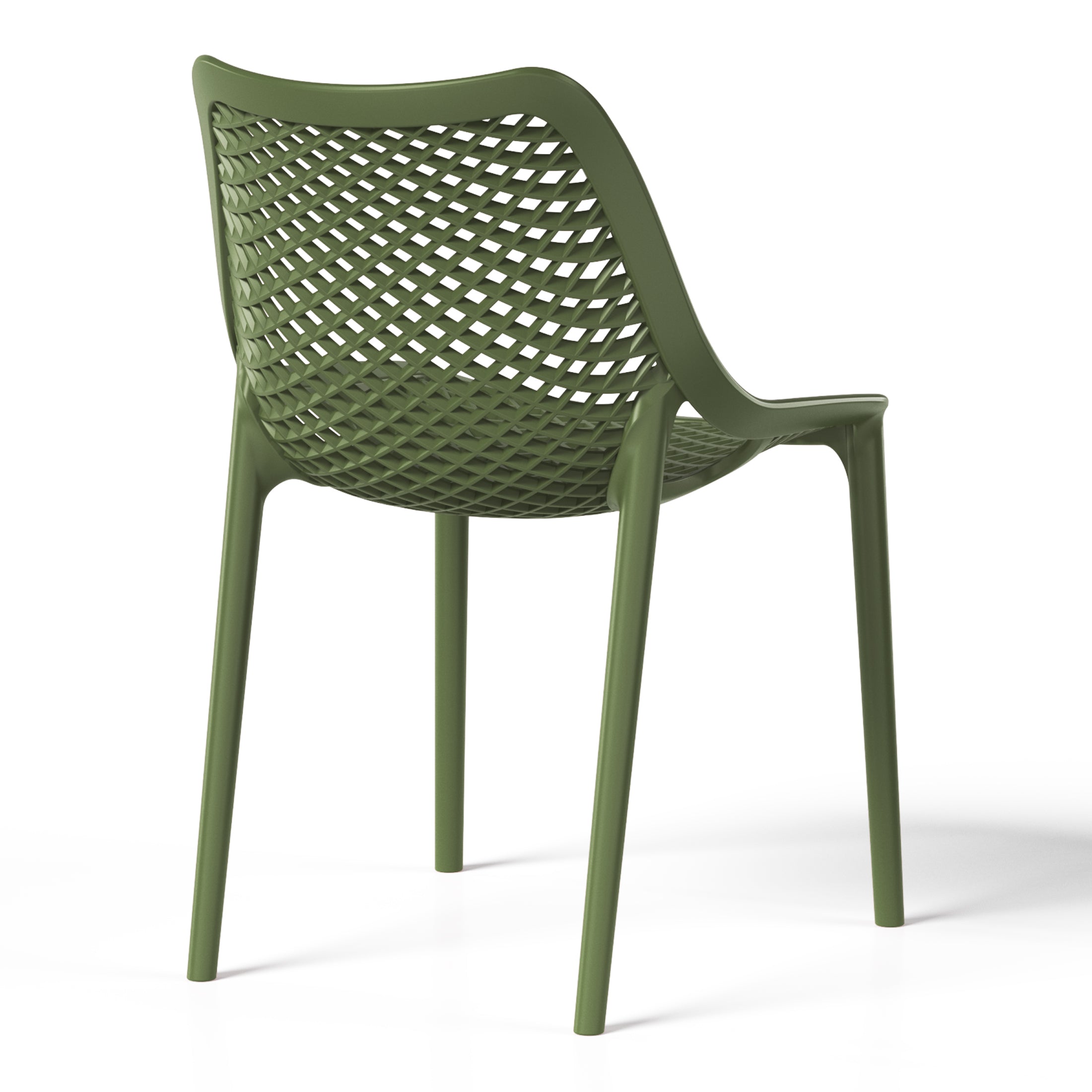 Sunshine Outdoor Stackable Modern Plastic Dining Chairs (Set of 2