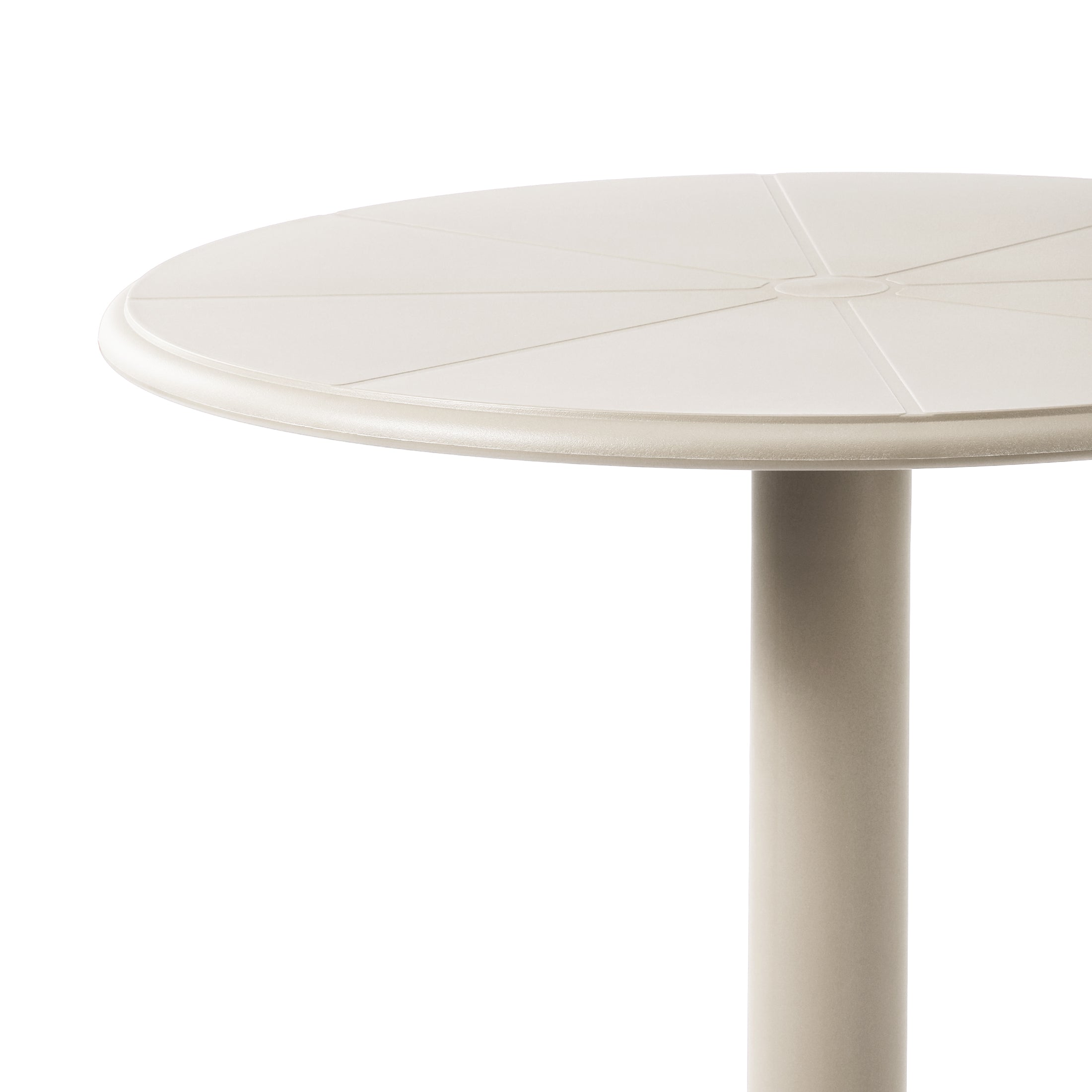 Sunshine 23.5" Outdoor Polypropylene Resin Round Patio Bistro Dining Table for 2