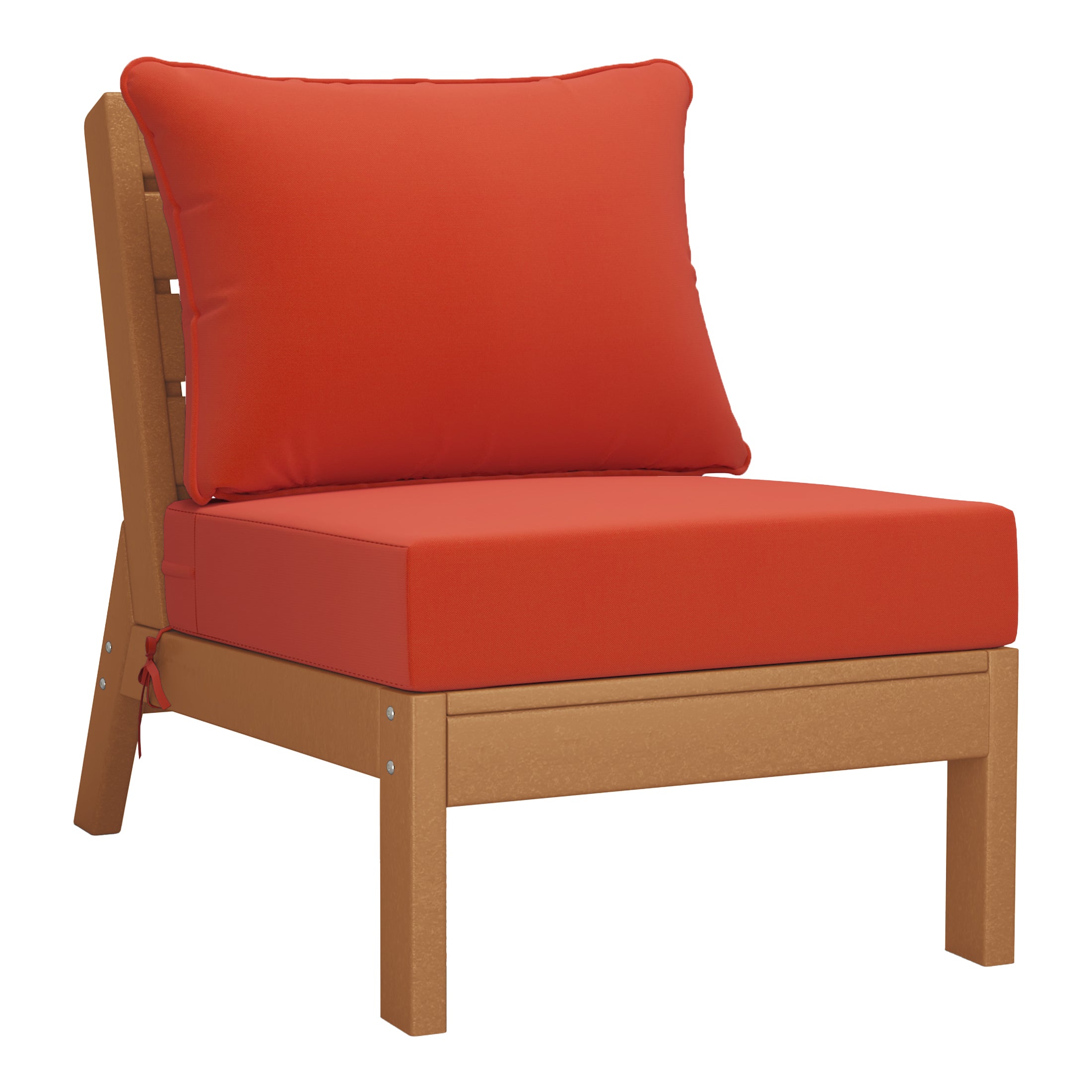 Portsmouth Outdoor Patio HDPE Sectional Sofa with Patio Cushions