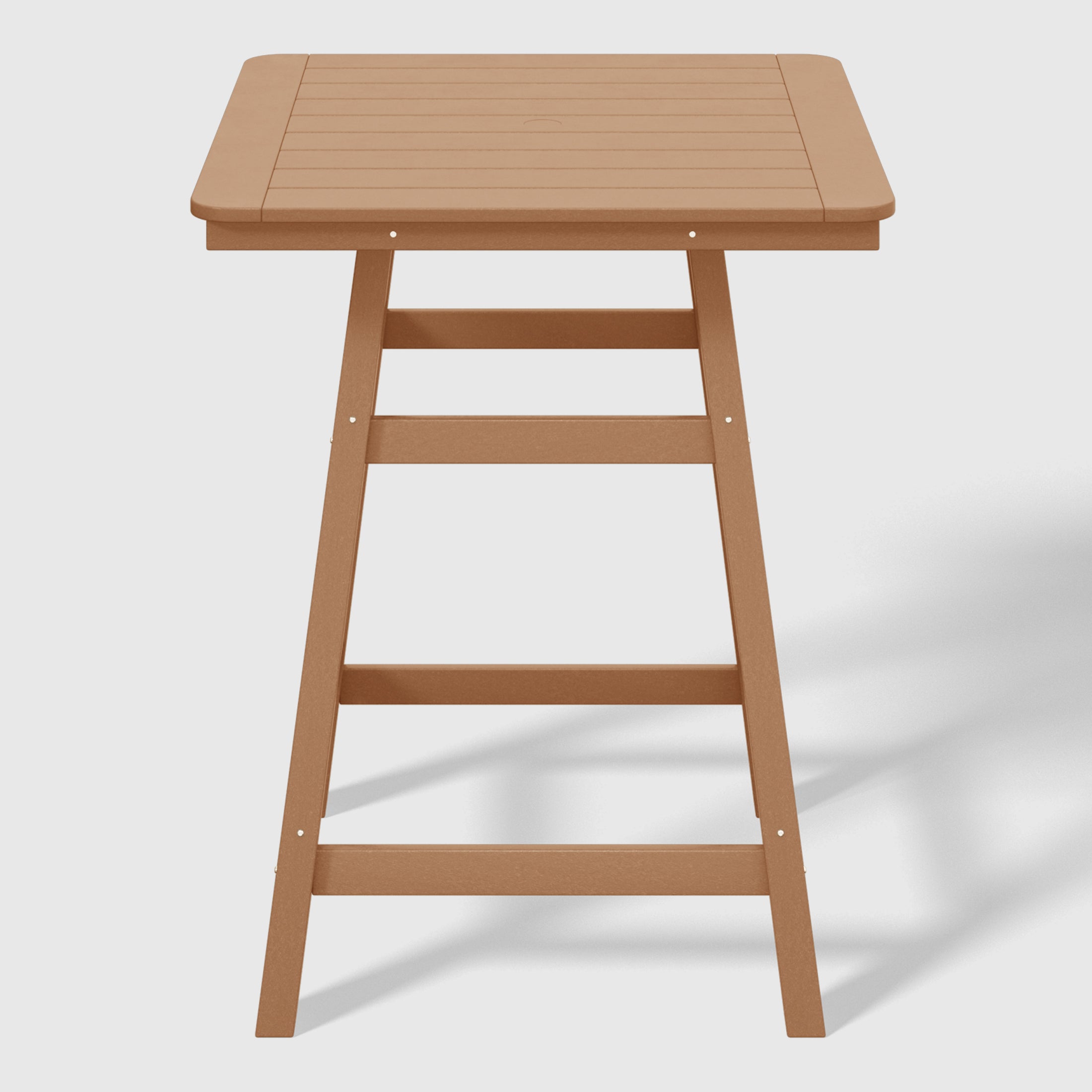 Paradise 30" Square Outdoor Patio Counter High Bistro Bar Table With Umbrella Hole