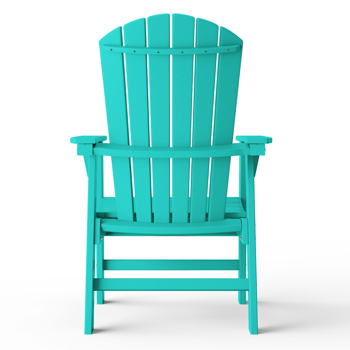 Portside Outdoor Patio Shell-back Adirondack Dining Chair Weather Resistant