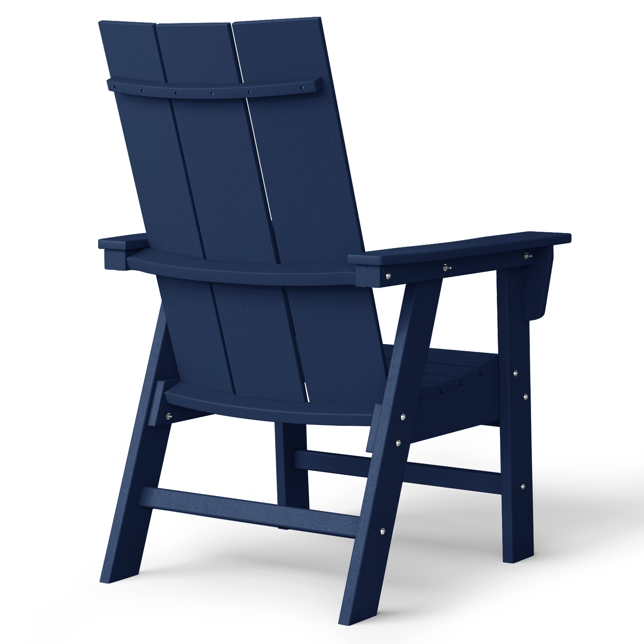 Palms Outdoor Patio HDPE Plastic Modern Adirondack Dining Chairs (Set of 2)