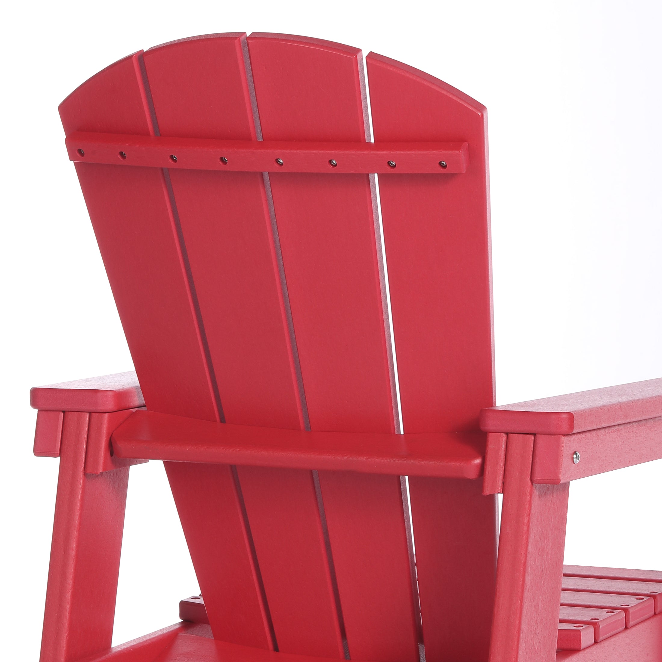 Paradise 2-Piece Kids Outdoor HDPE Adirondack Chair With Square Side Table Set