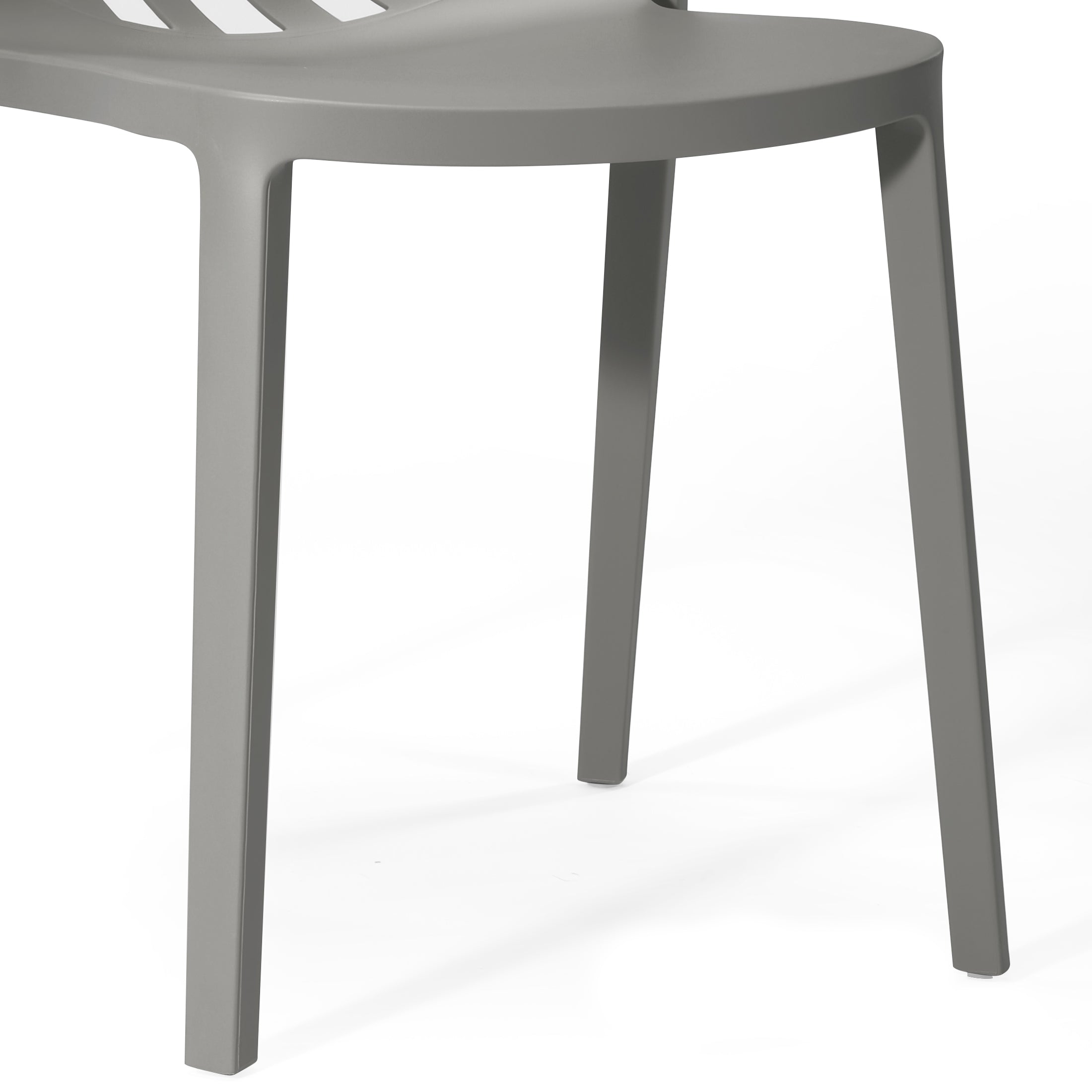 Sunshine Outdoor Modern Stackable Polypropylene Plastic Patio Bistro Dining Side Chairs (Set of 2)