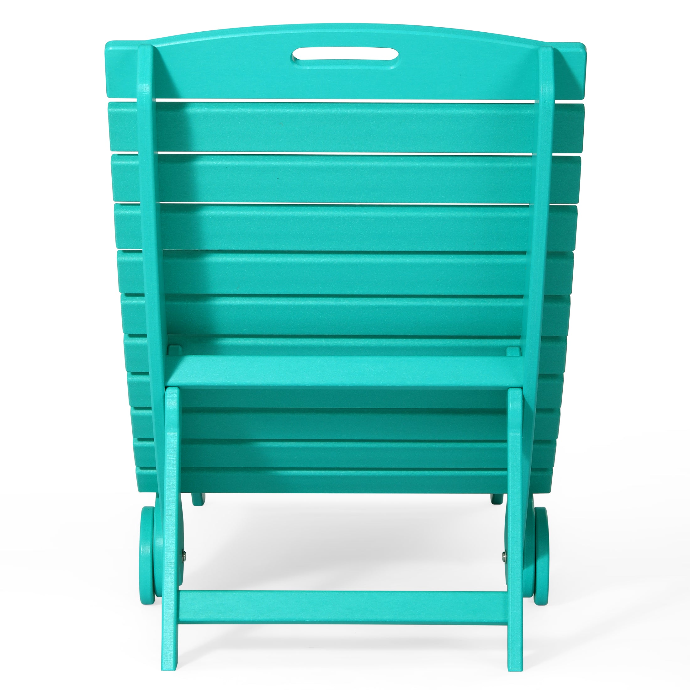 Outdoor HDPE In-Pool Patio Chaise Lounge Chair With Wheels