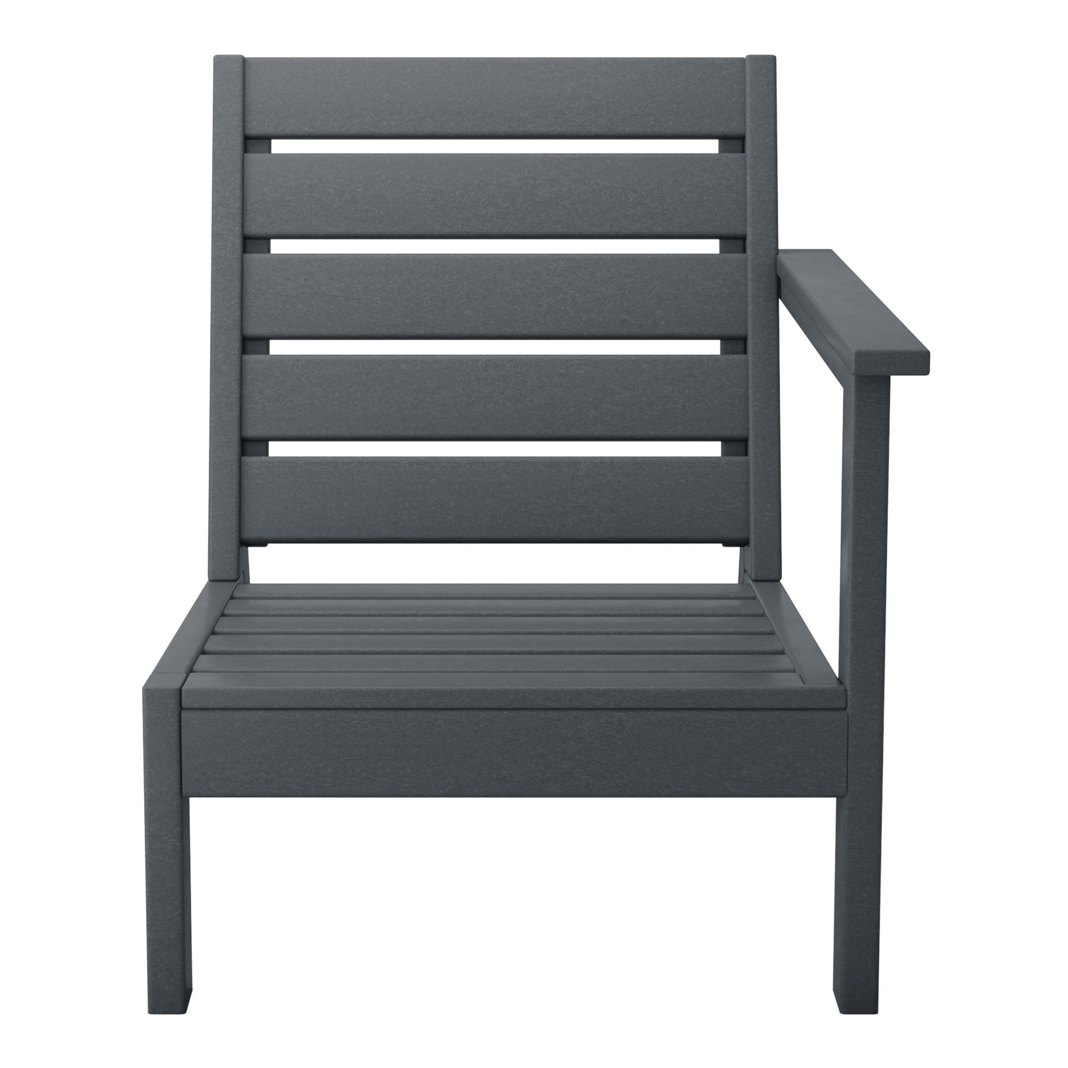 Portsmouth Outdoor Modern HDPE Patio Club Chair with Deep Seat Cushions