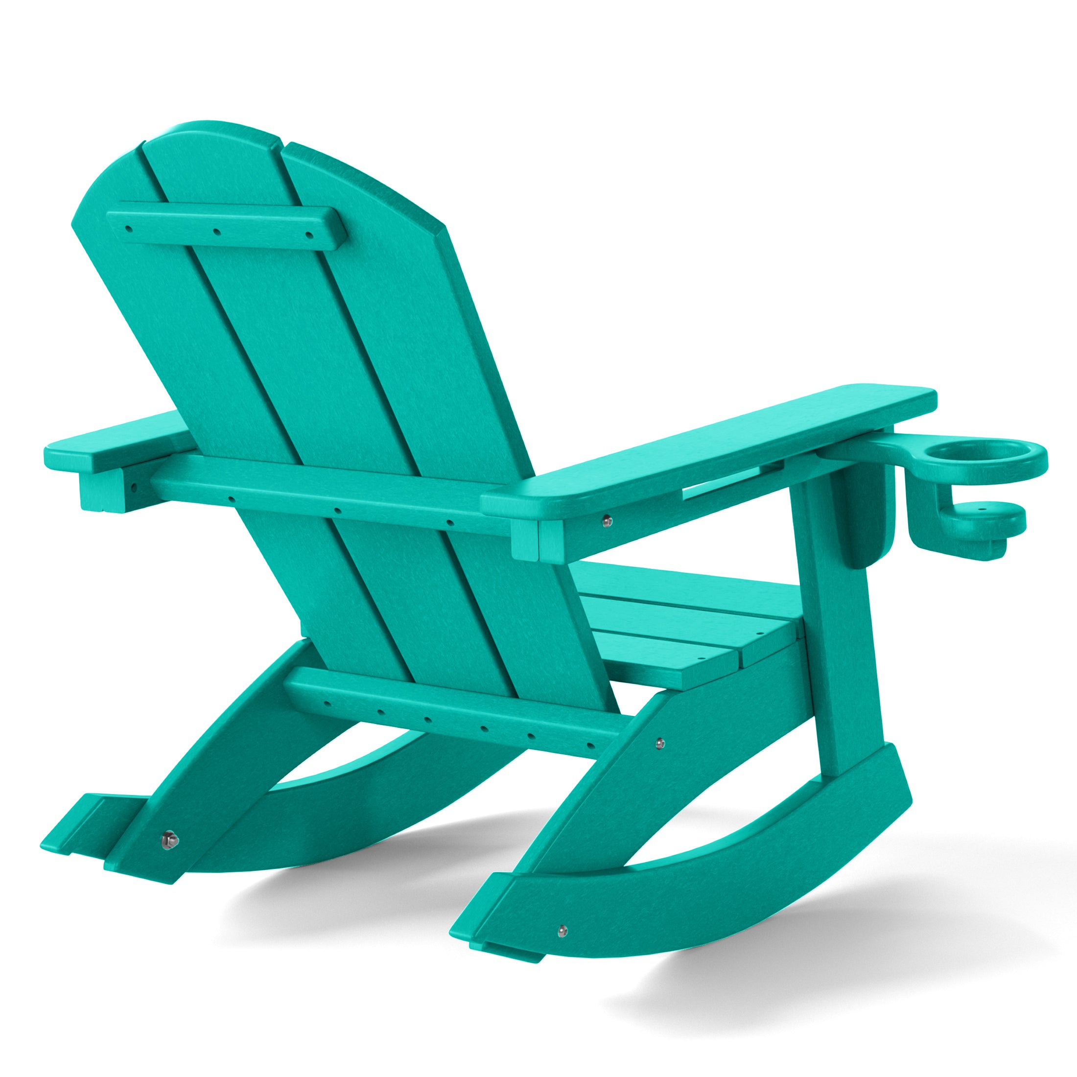 Paradise Outdoor HDPE Plastic Preschool Toddler Classic Adirondack Rocking Chairs (Set of 2)