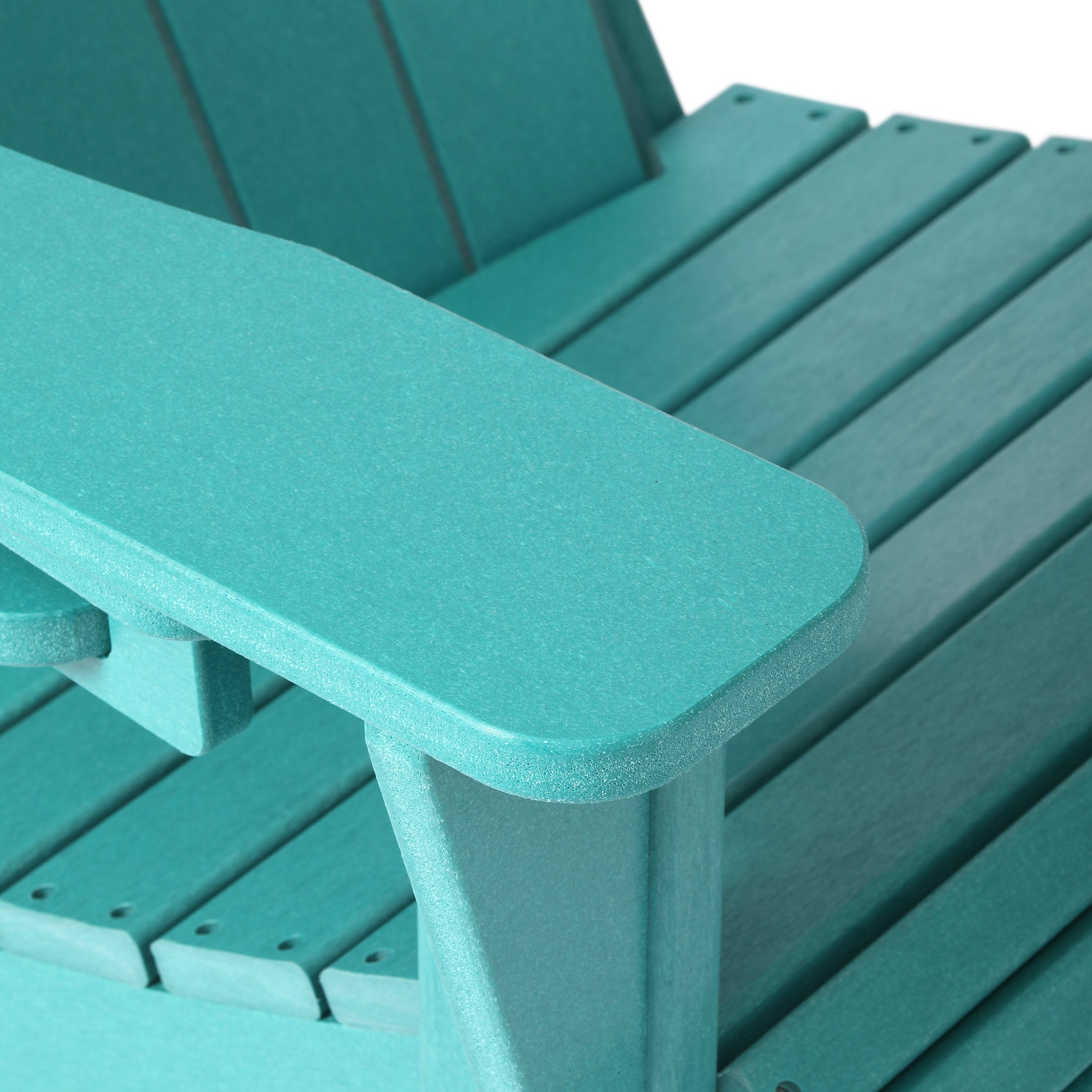 Lakeview 3-Piece Outdoor Patio HDPE Adirondack Chair With Cup Holder and Table Set