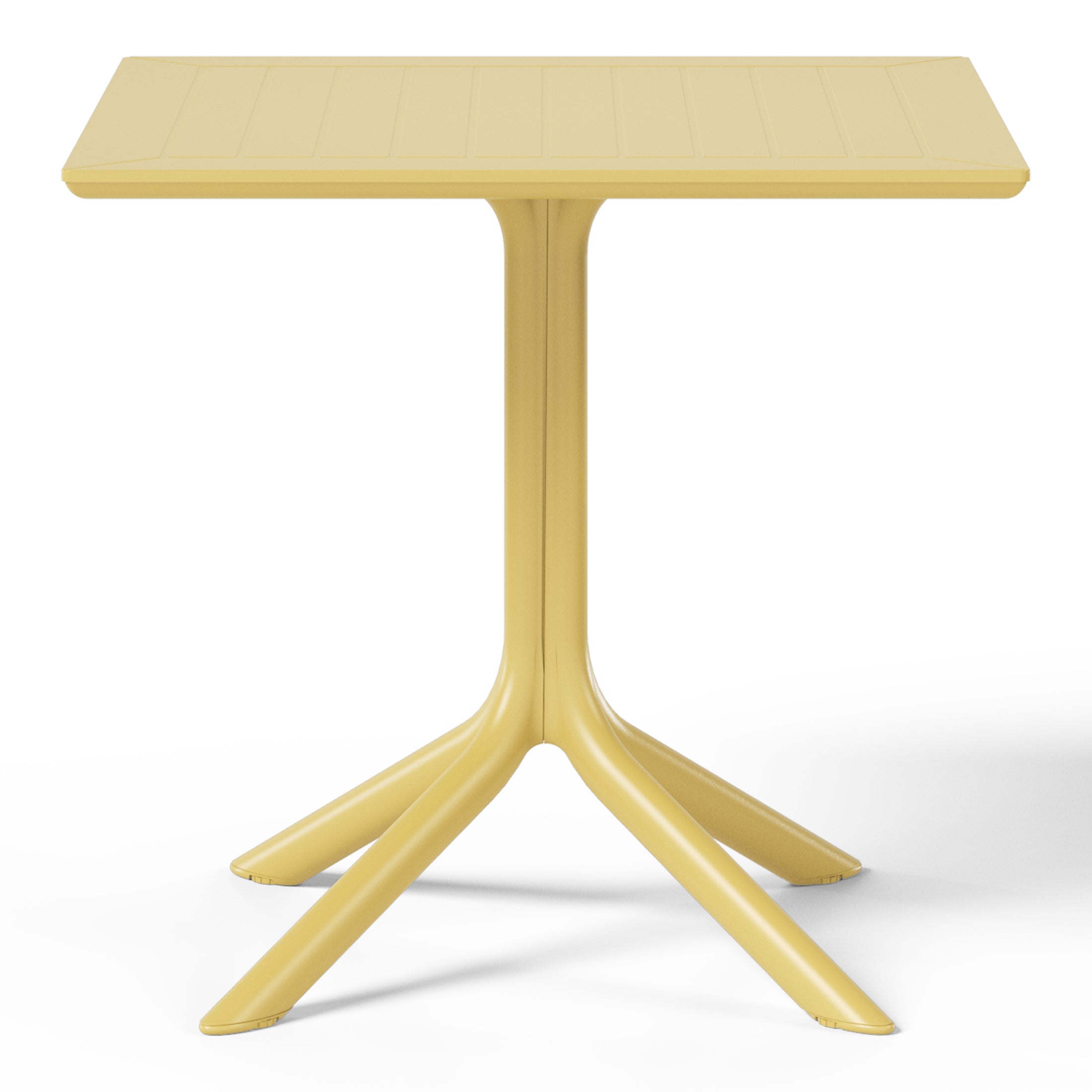 Sunshine 31.5" Square Outdoor Plastic Resin Patio Dining Table for 4