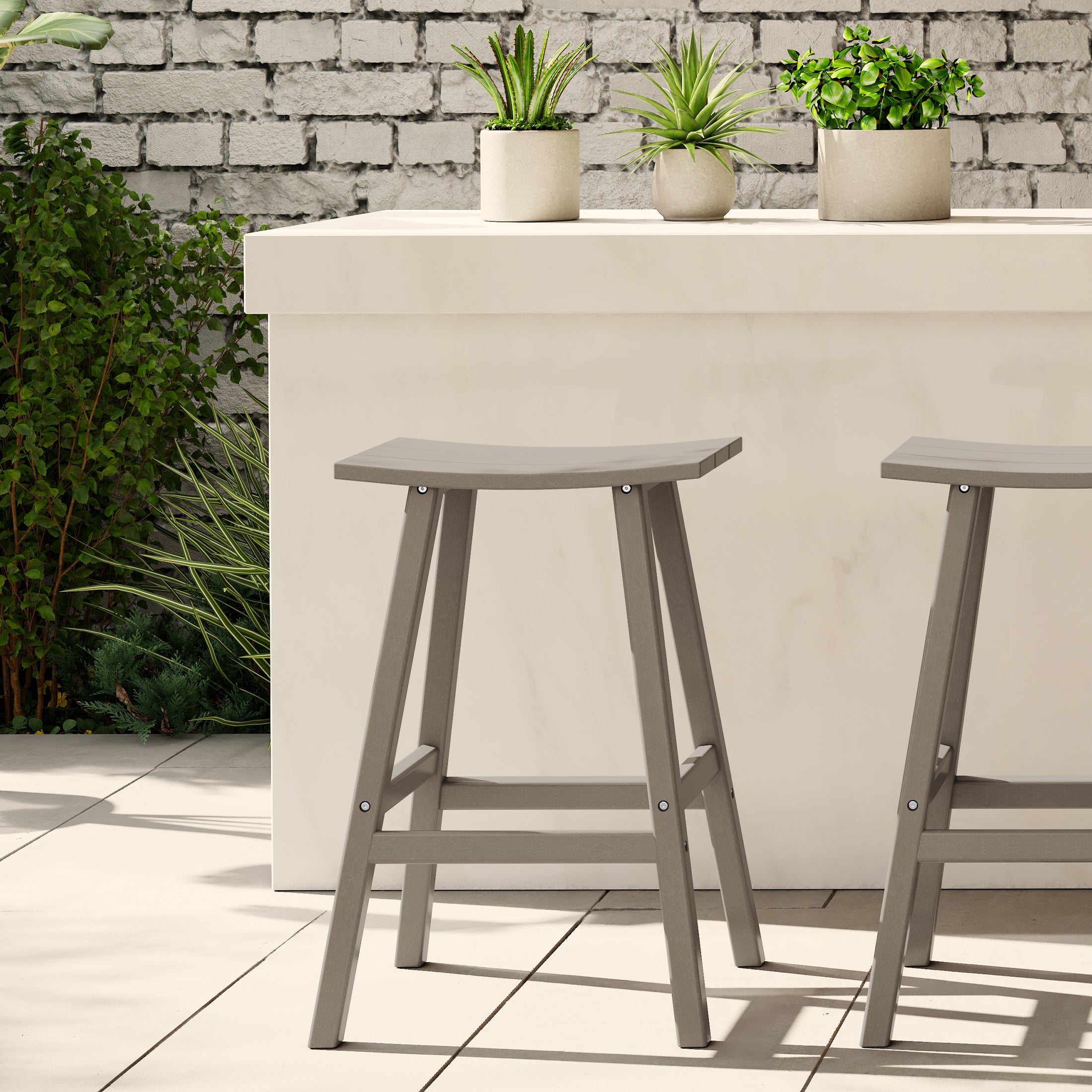 Paradise Westintrends 29" height Outdoor / Patio Saddle bar stool