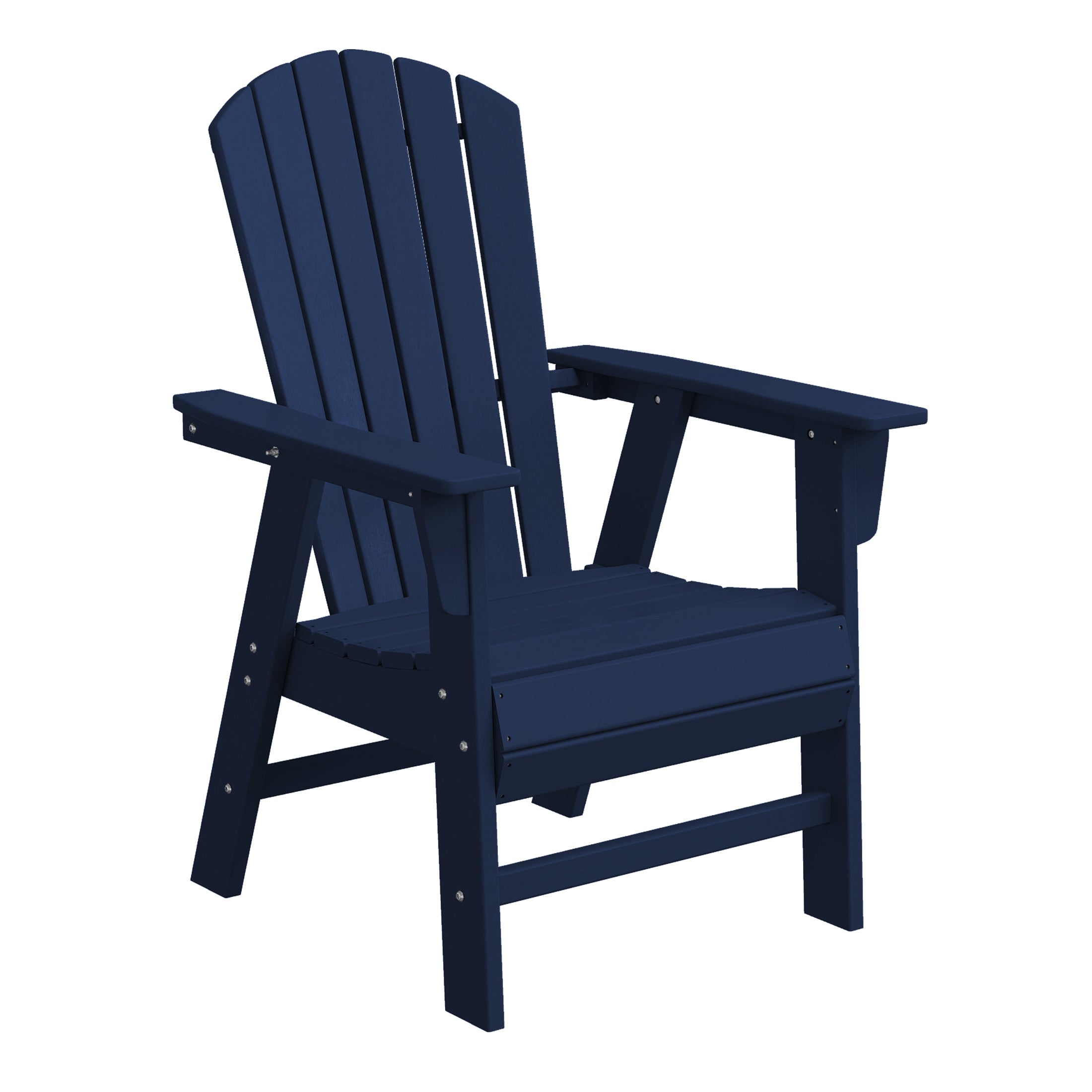 Portside Outdoor Modern HDPE Adirondack Patio Dining Chairs (Set of 2)