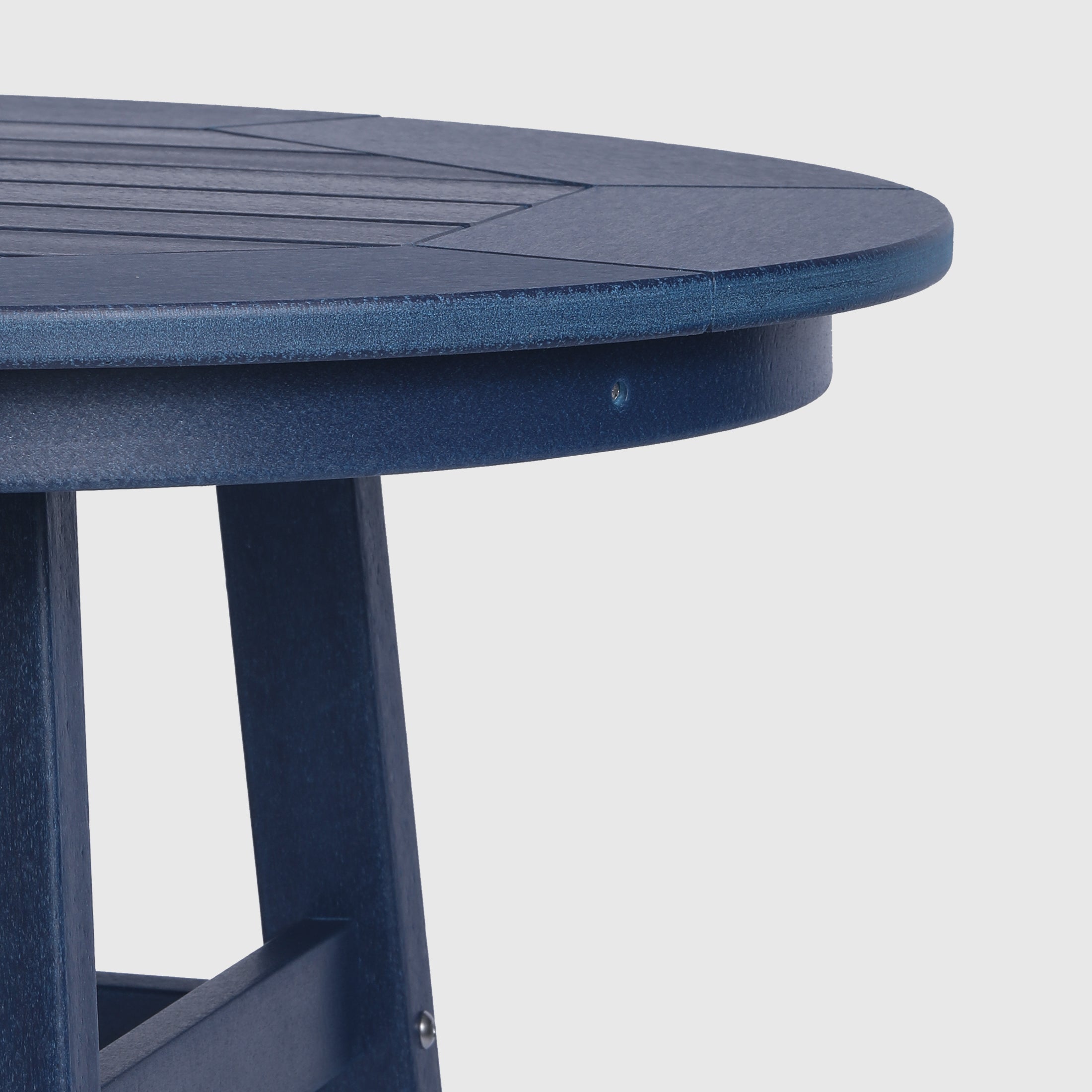 Paradise 5-Piece HDPE Outdoor Patio Dining Bar Bistro Table Set with Counter High Round Bar Stools