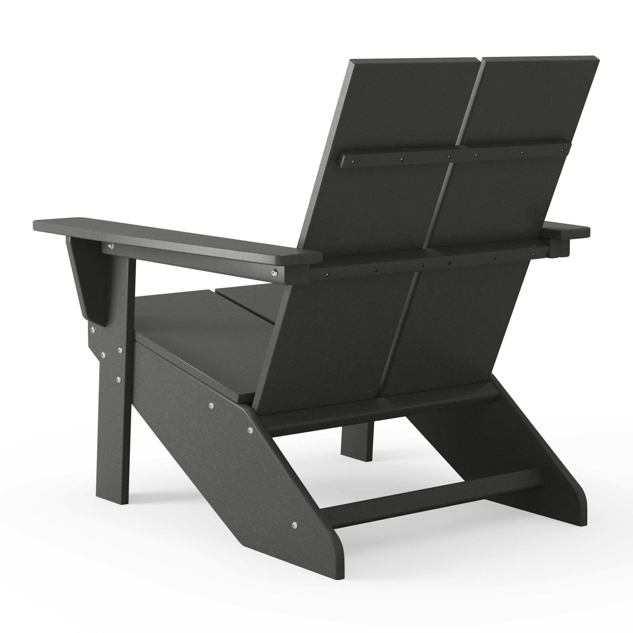 Seaview Outdoor HDPE Modern Adirondack Chair with Cup Holder (Set of 4)
