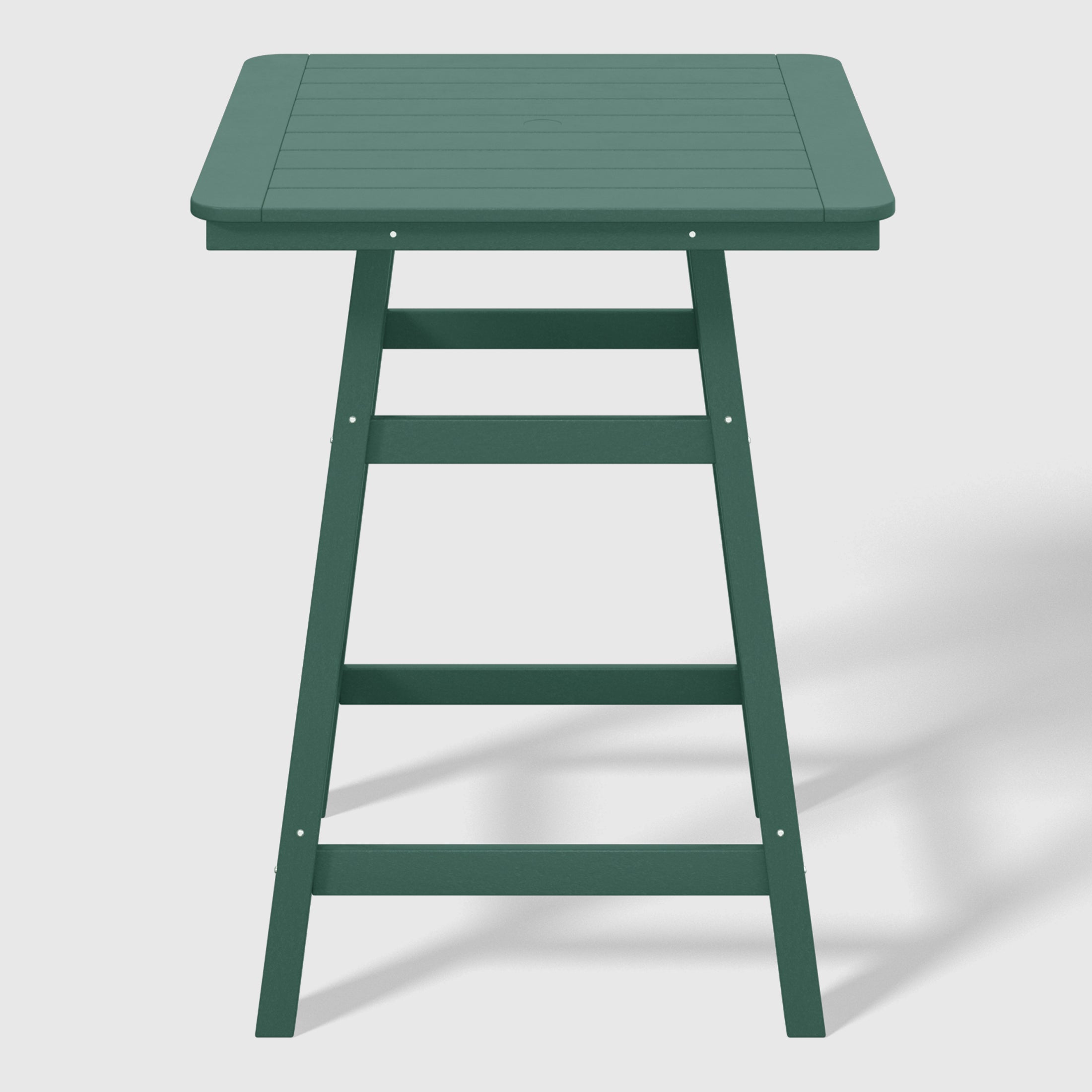 Paradise 30" Square Outdoor Patio Counter High Bistro Bar Table With Umbrella Hole