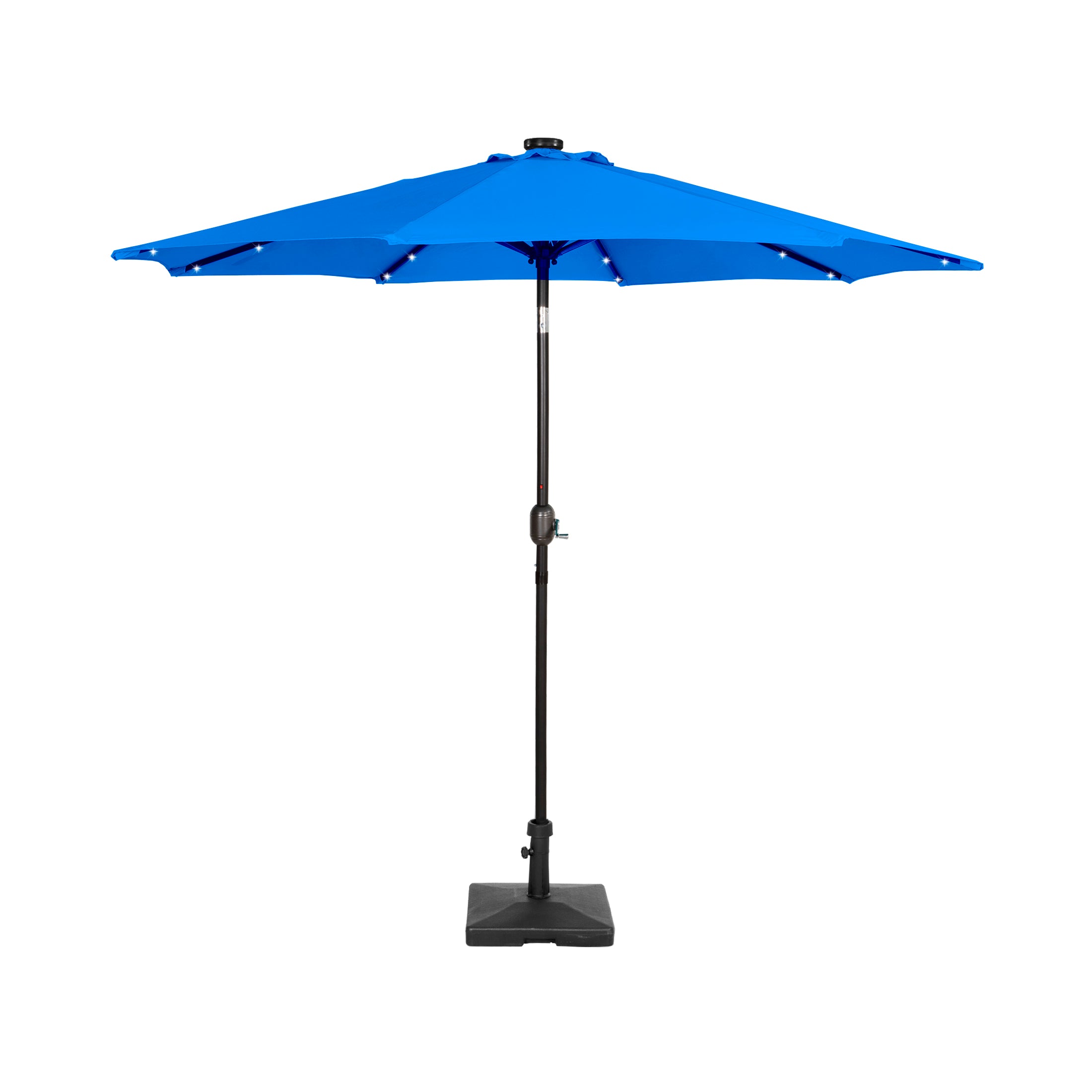 Westlake 9 ft. Patio Solar Power LED lights Market Umbrella with 50 lbs concrete weight base kit
