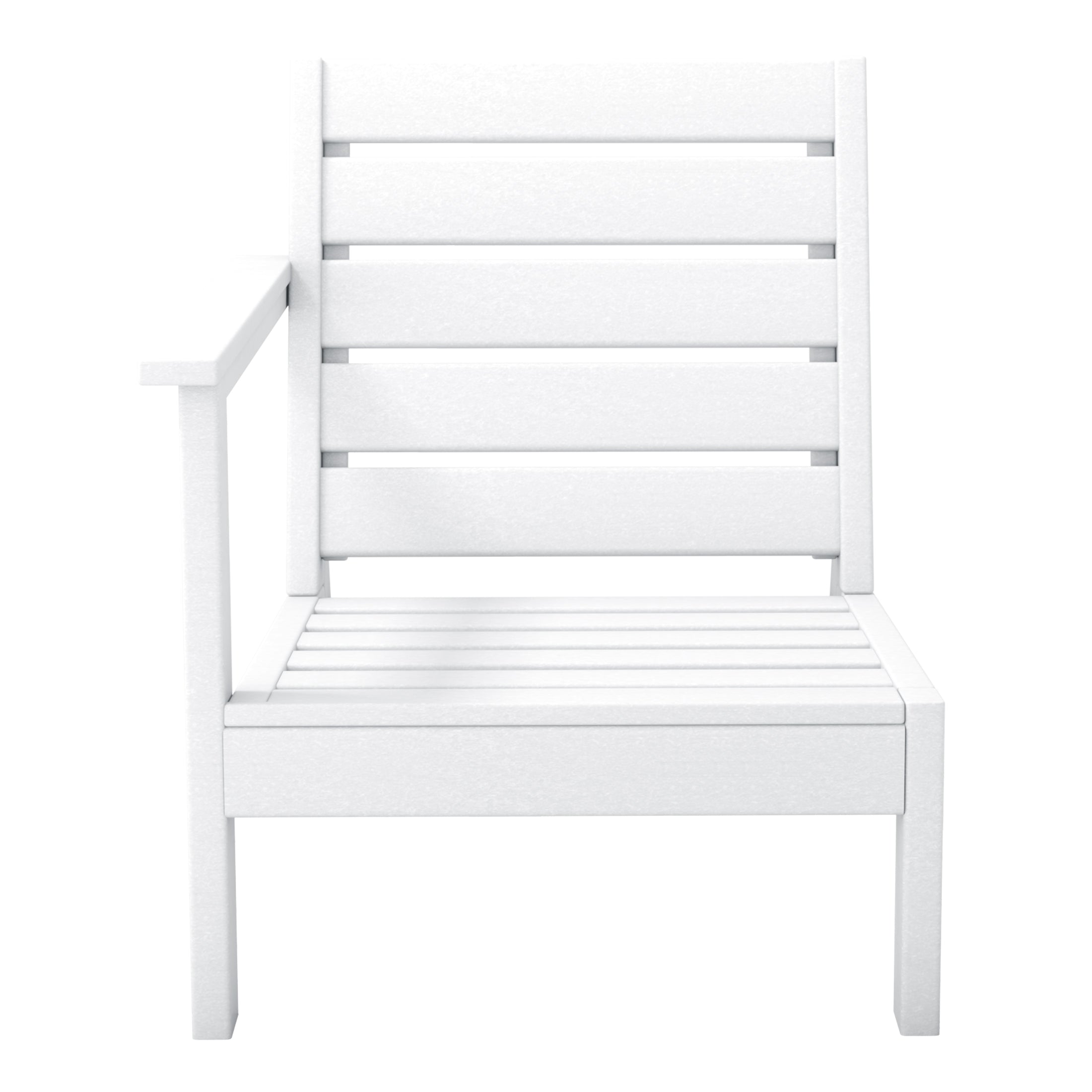 Portsmouth Outdoor Patio HDPE Deep Seating Left Arm Facing Modern Corner Chair