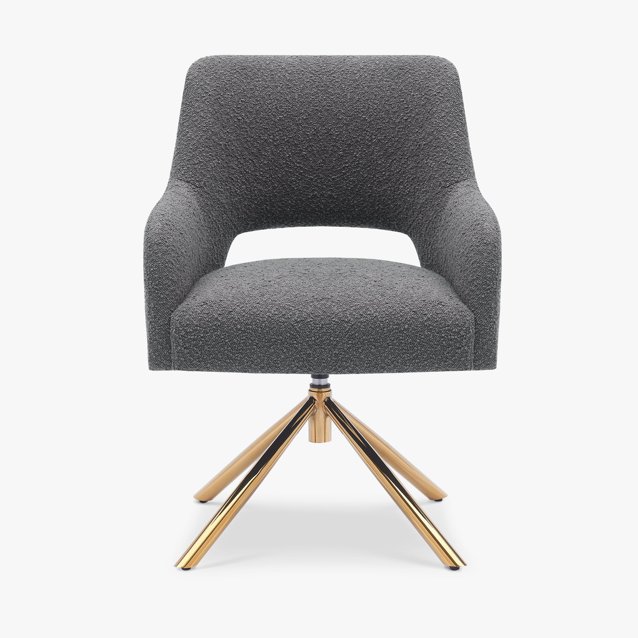 Amélie Mid-Century Modern Wide Boucle Swivel Accent Arm Chair (Set of 4)