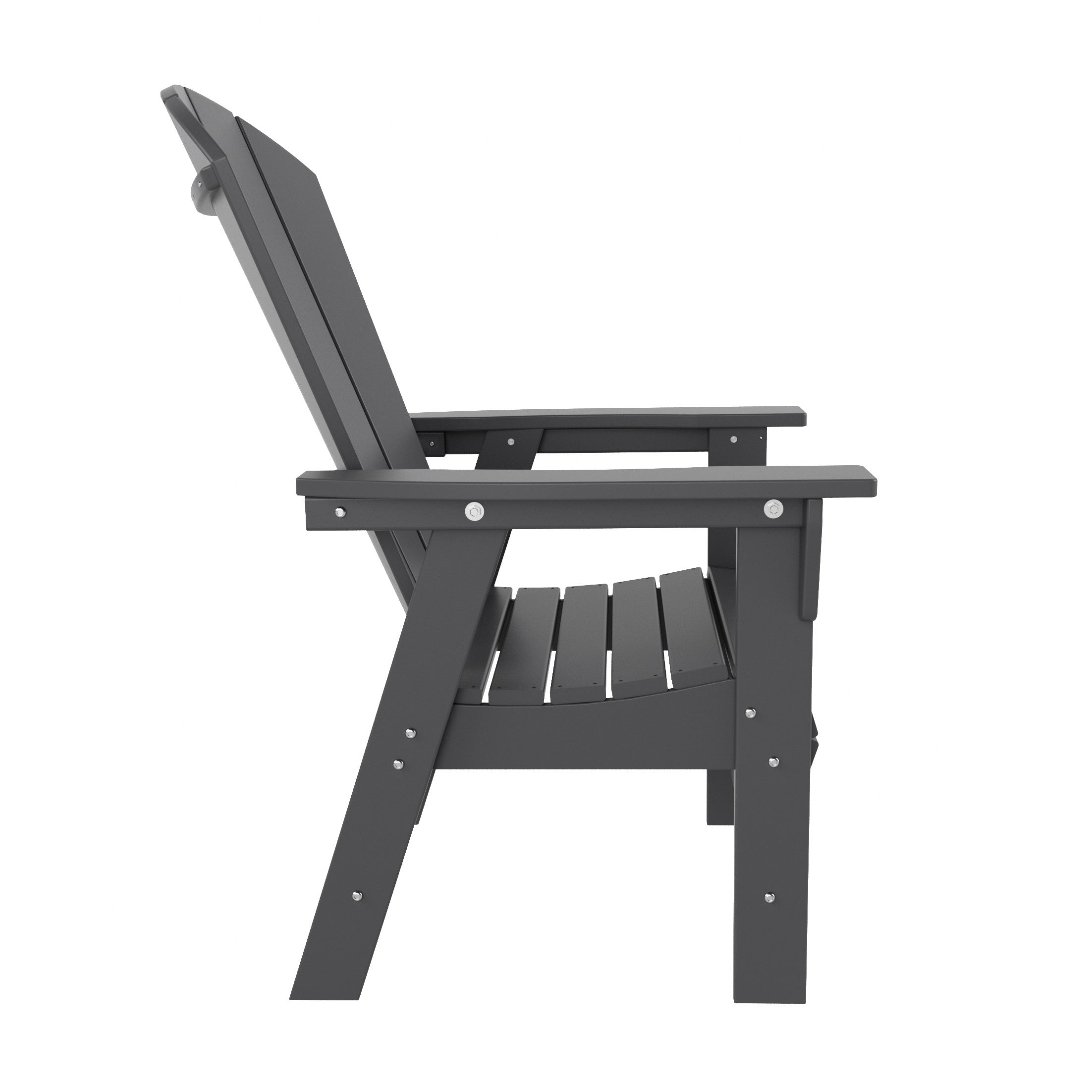 Paradise Malibu Outdoor Patio HDPE Plastic Adirondack Dining Chair