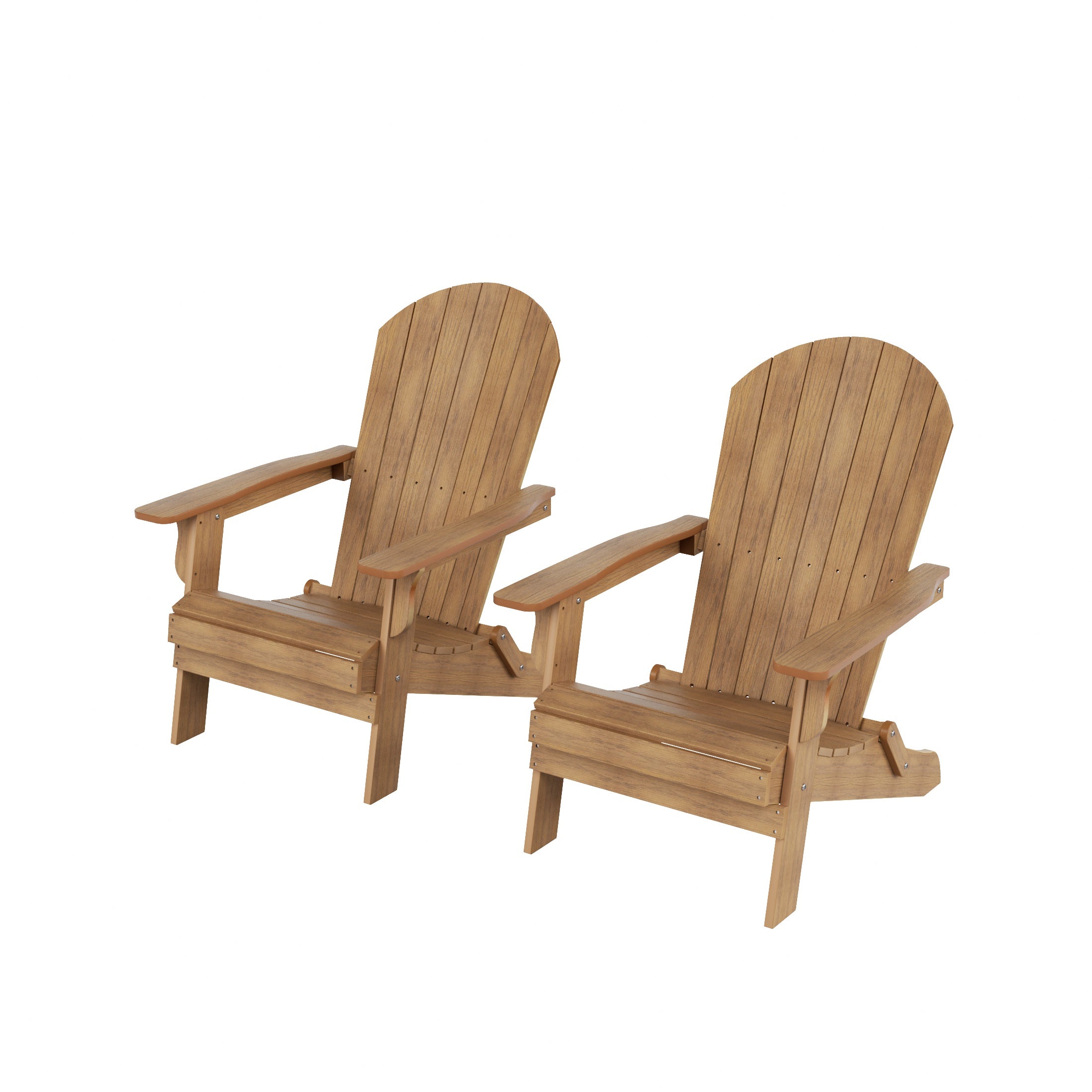 Florence HIPS Outdoor Folding Adirondack Seashell Chair (Set of 2)
