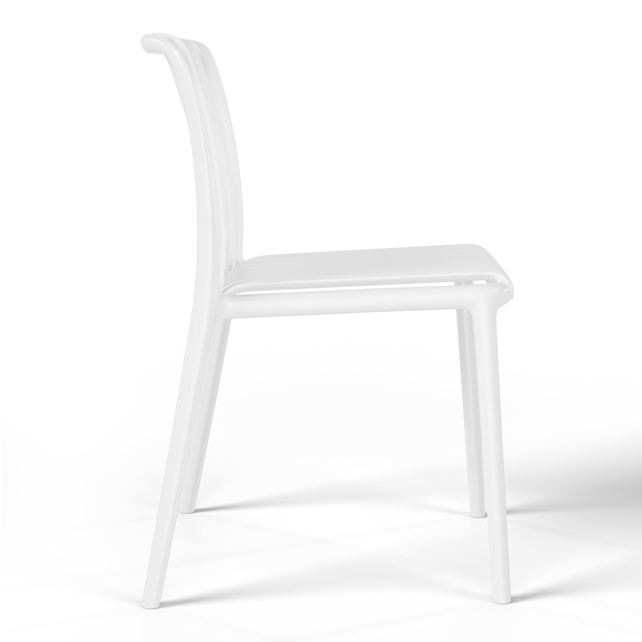 Sunshine Outdoor Stackable Polypropylene Plastic Dining Side Chairs (Set of 2)