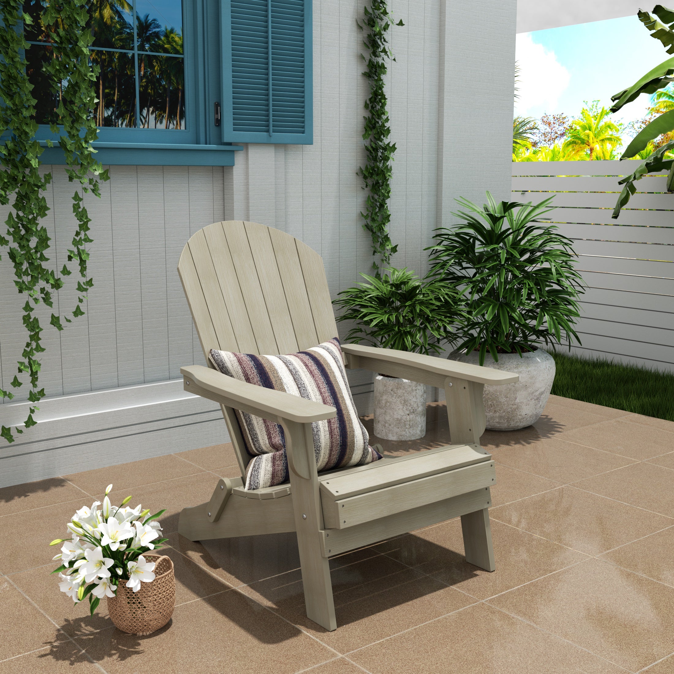 Florence HIPS Outdoor Patio Folding Adirondack Chair