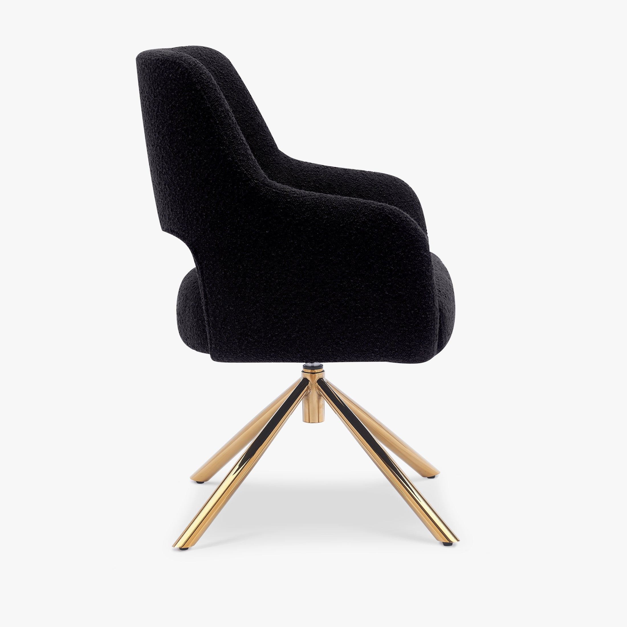 Amélie Mid-Century Modern Wide Boucle Swivel Accent Arm Chair (Set of 2)