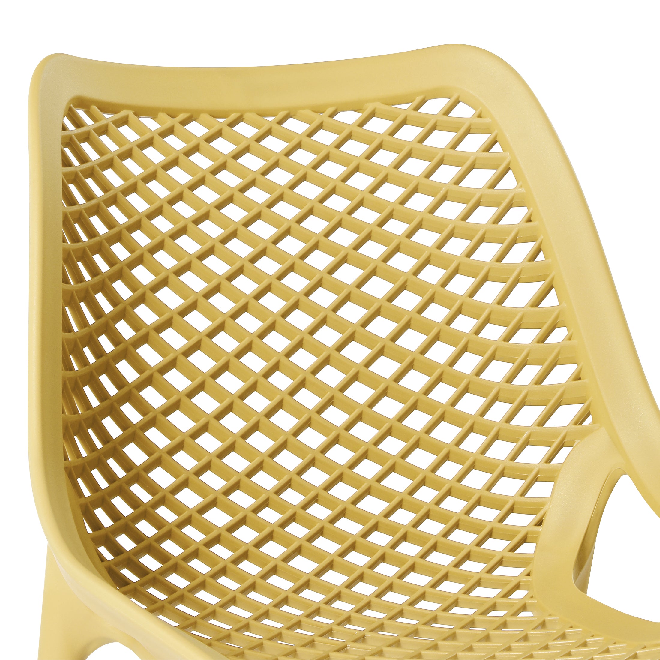 Sunshine Outdoor Stackable Modern Plastic Dining Chairs (Set of 2)