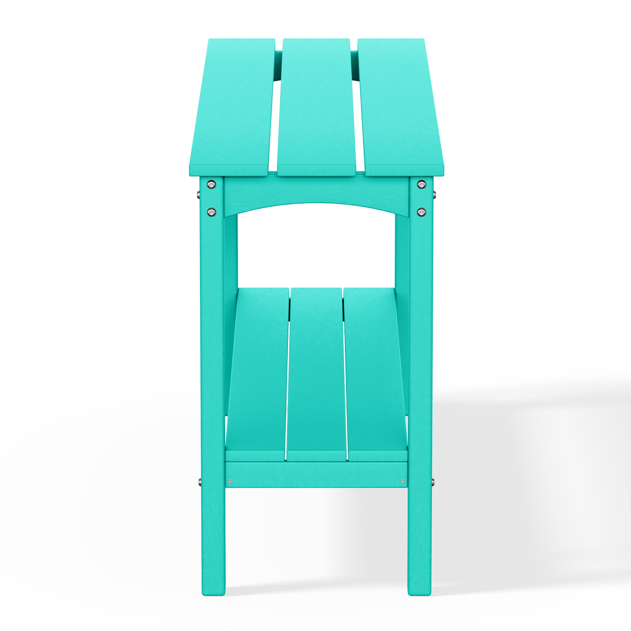 Paradise 55" Outdoor Patio HDPE Adirondack 2-Tier Shelf Console Table