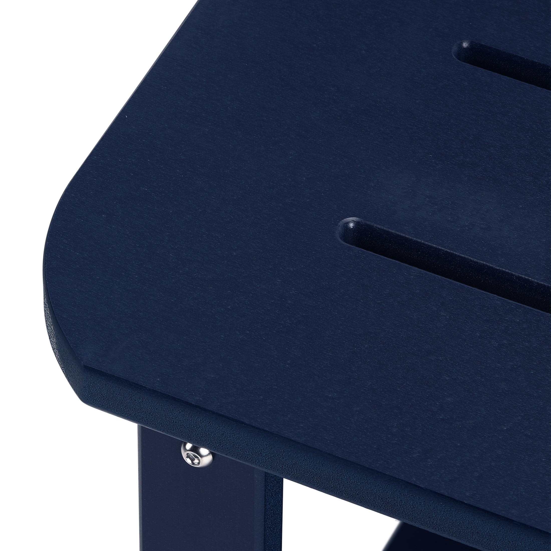 Lago 2-Tier Outdoor HDPE Modern Adirondack Square Patio Side Table