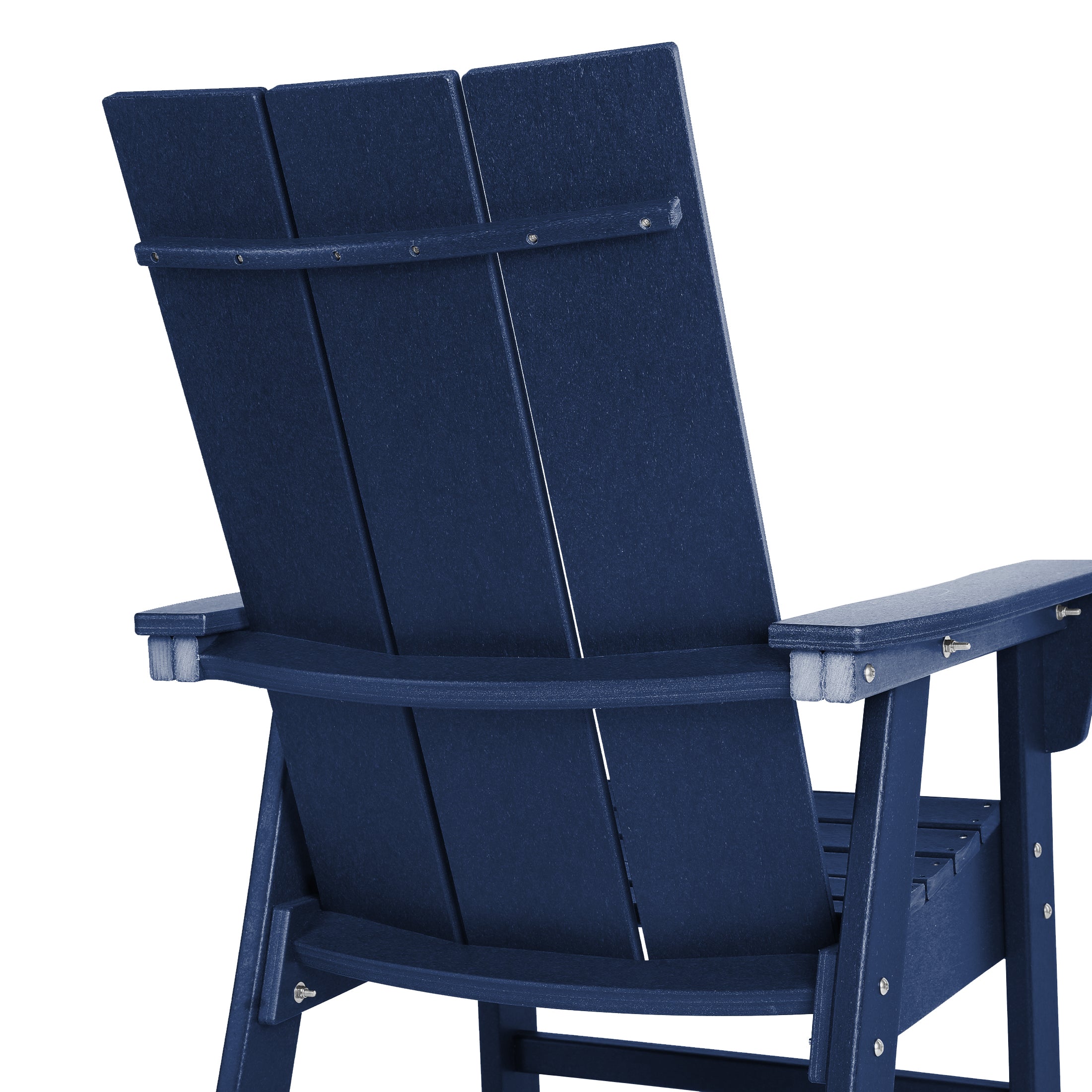 Palms Outdoor Patio HDPE Plastic Modern Adirondack Dining Chairs (Set of 2)