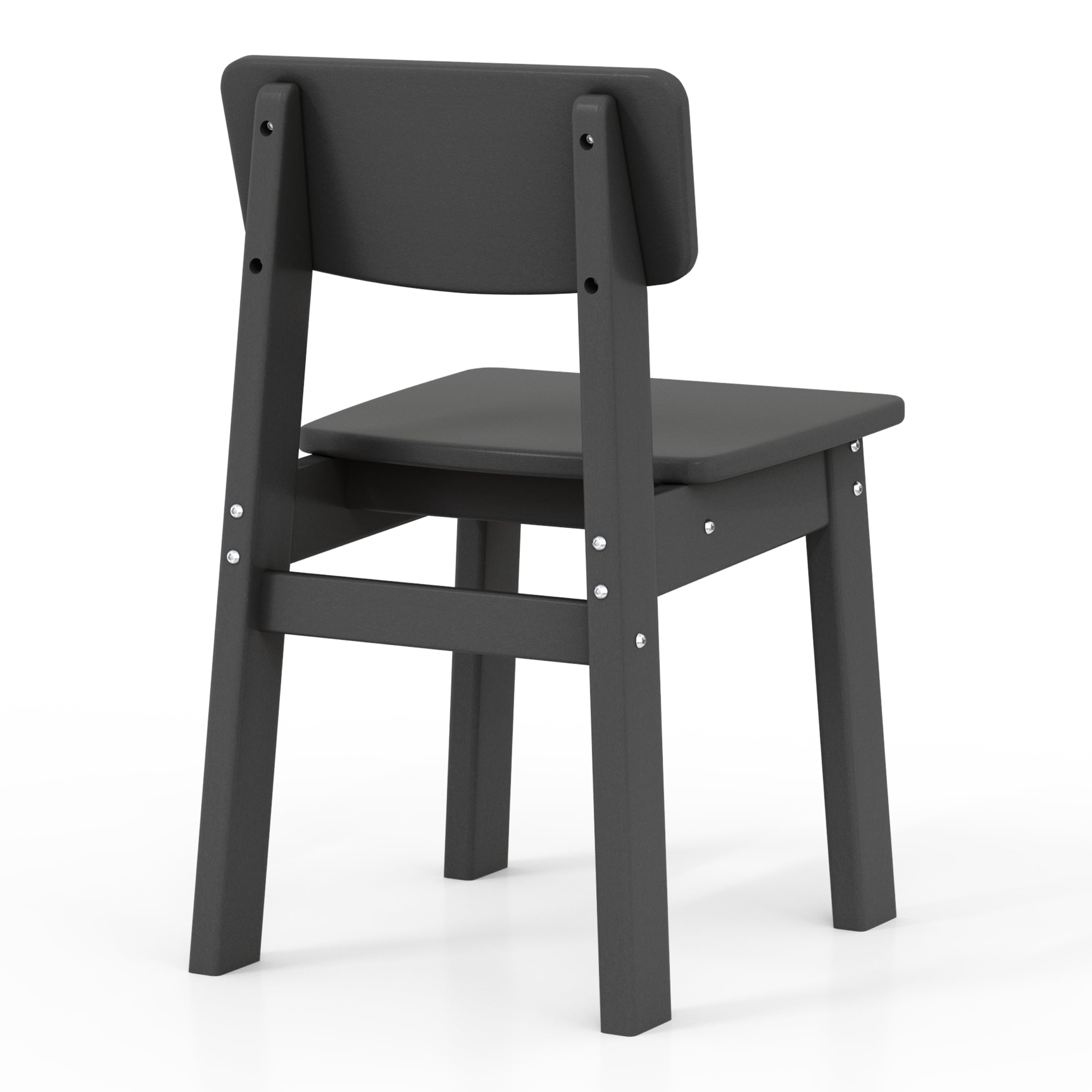 Little Explorers Outdoor HDPE Kids Modern Plastic Toddler Dining Chairs (Set of Two)