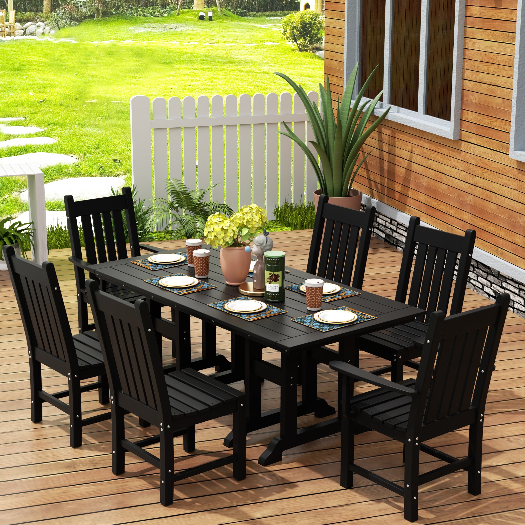 Paradise 7 Piece Outdoor Patio Dining Set Outdoor Table and Chair Set
