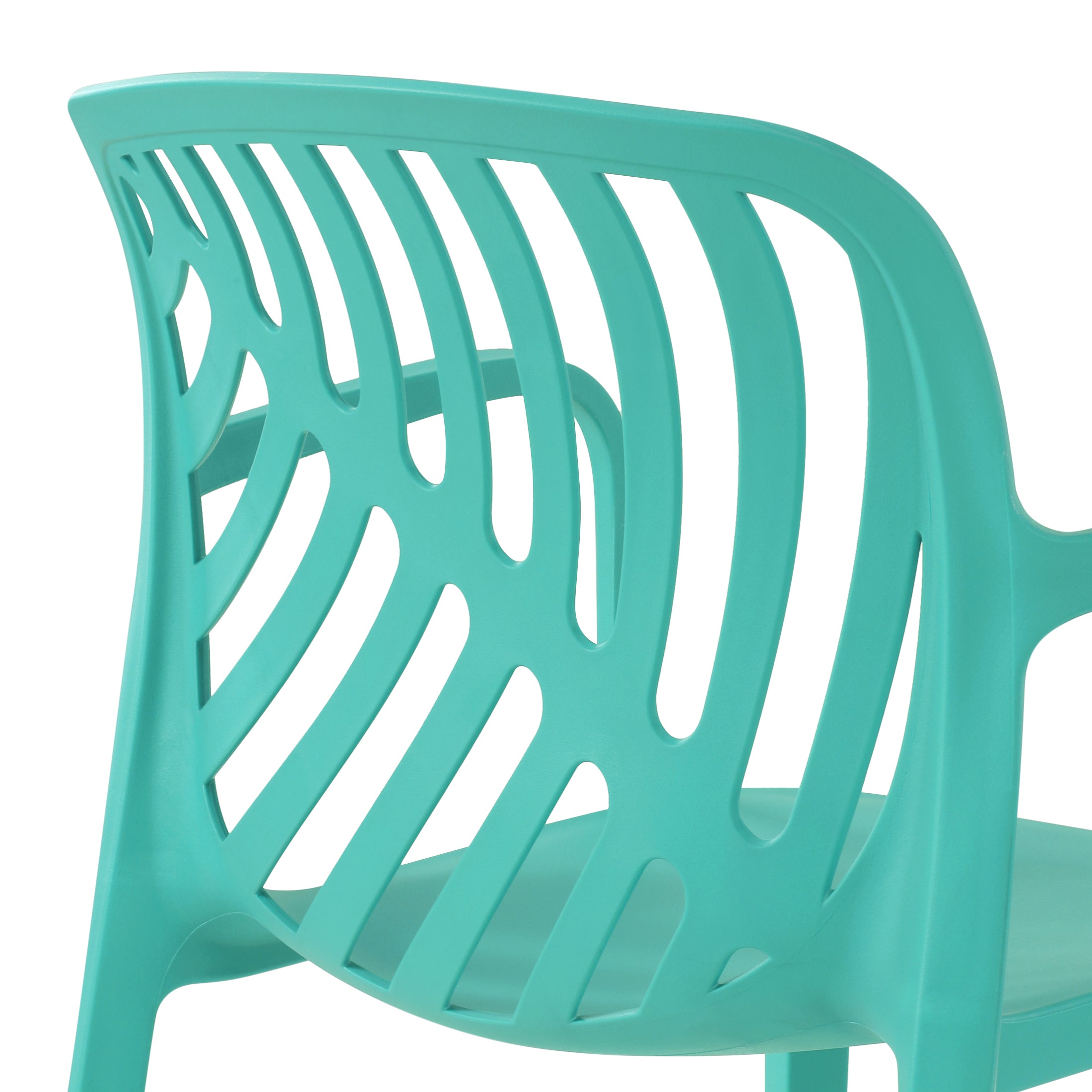 Sunshine Outdoor Modern Stackable Patio Dining Armchairs (Set of 2)