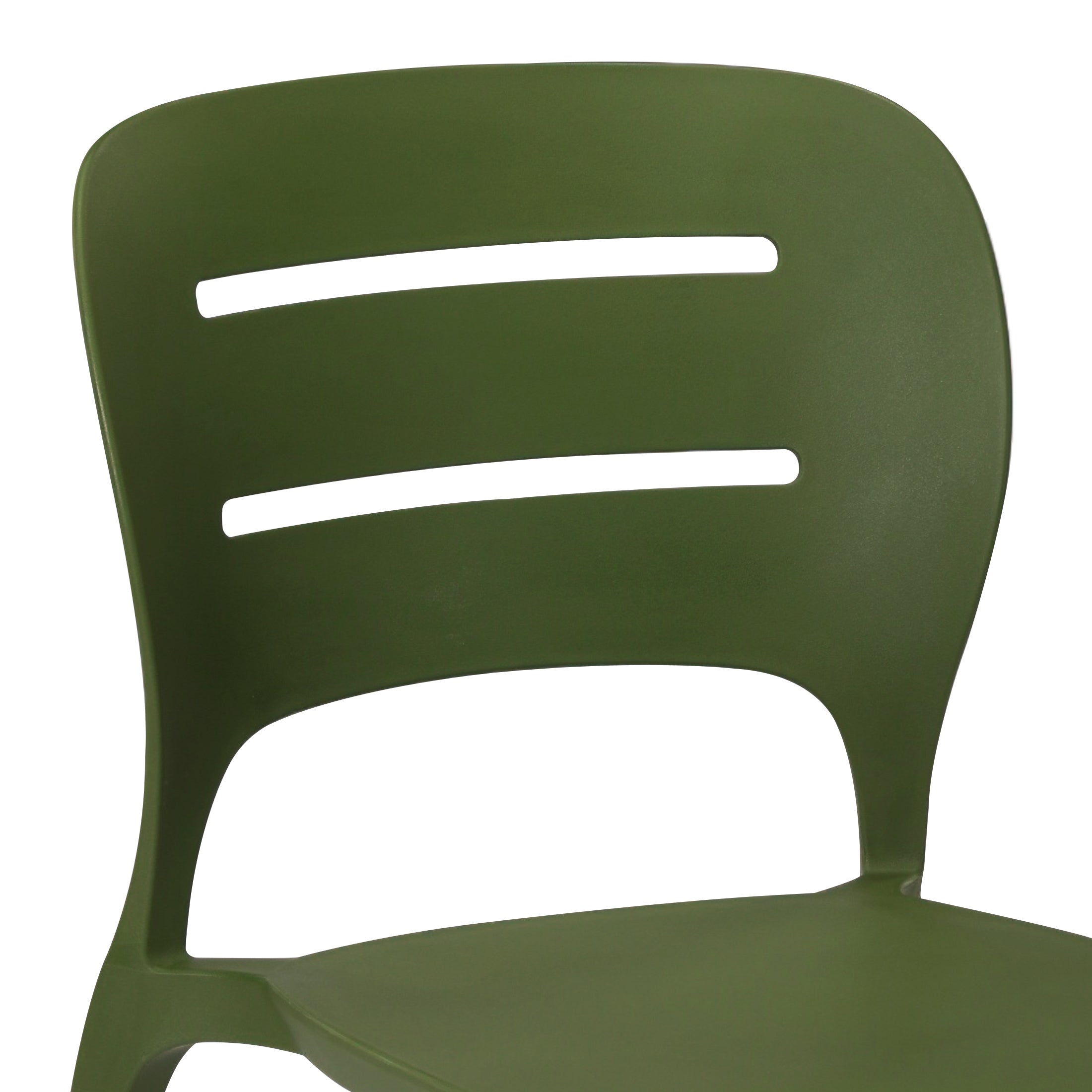 Sunshine Outdoor Modern Stackable Plastic Patio Dining Side Chairs (Set of 2)