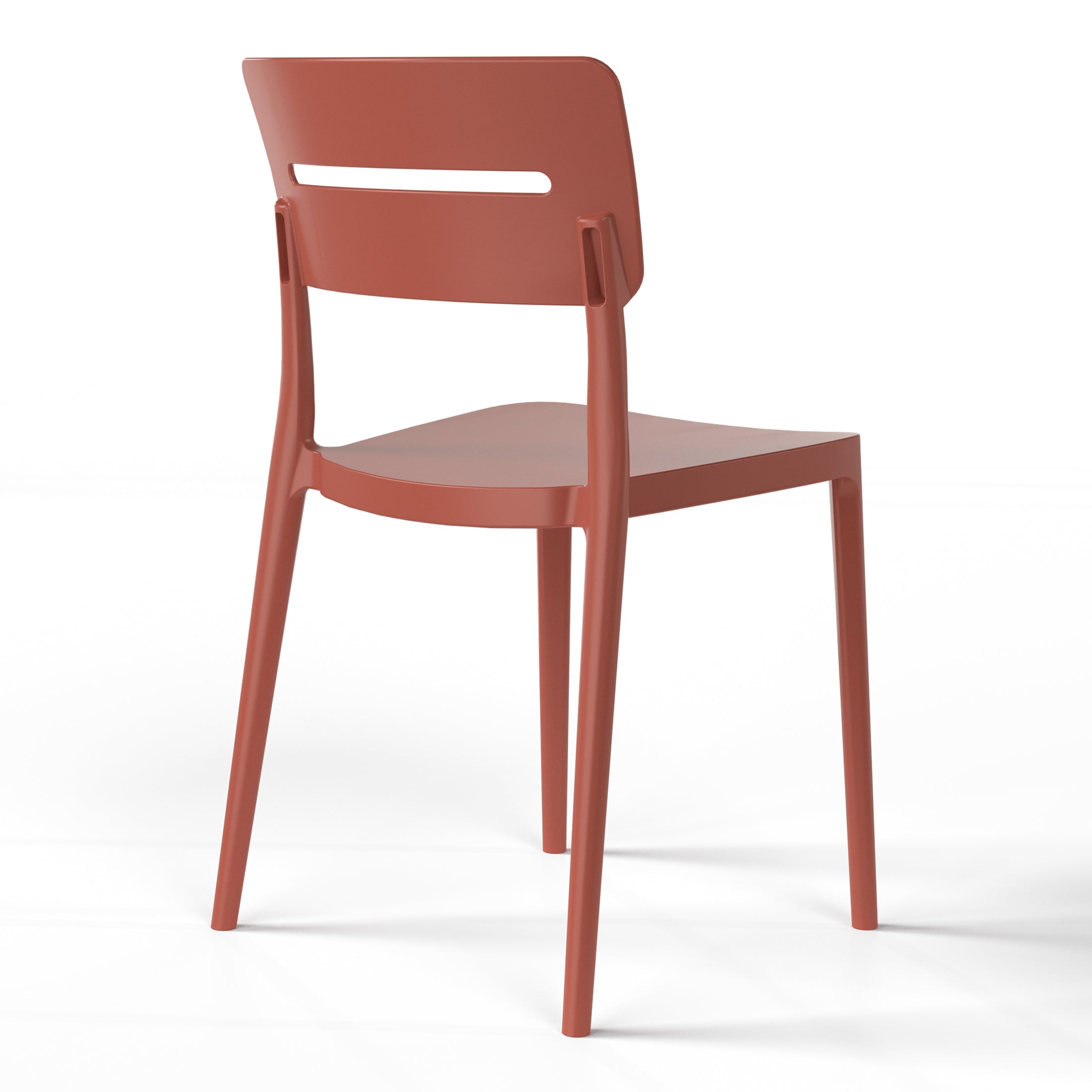 Sunshine Outdoor Modern Stackable Plastic Patio Dining Chairs (Set of 4)