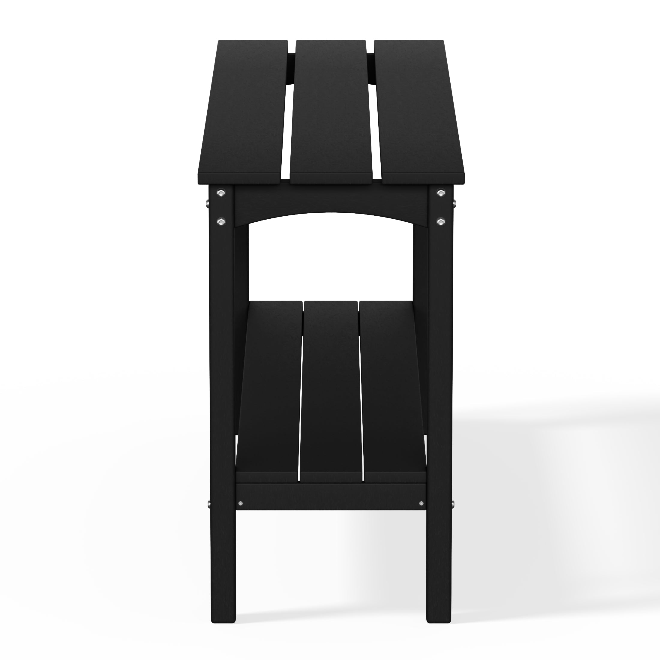 Paradise 55" Outdoor Patio HDPE Adirondack 2-Tier Shelf Console Table