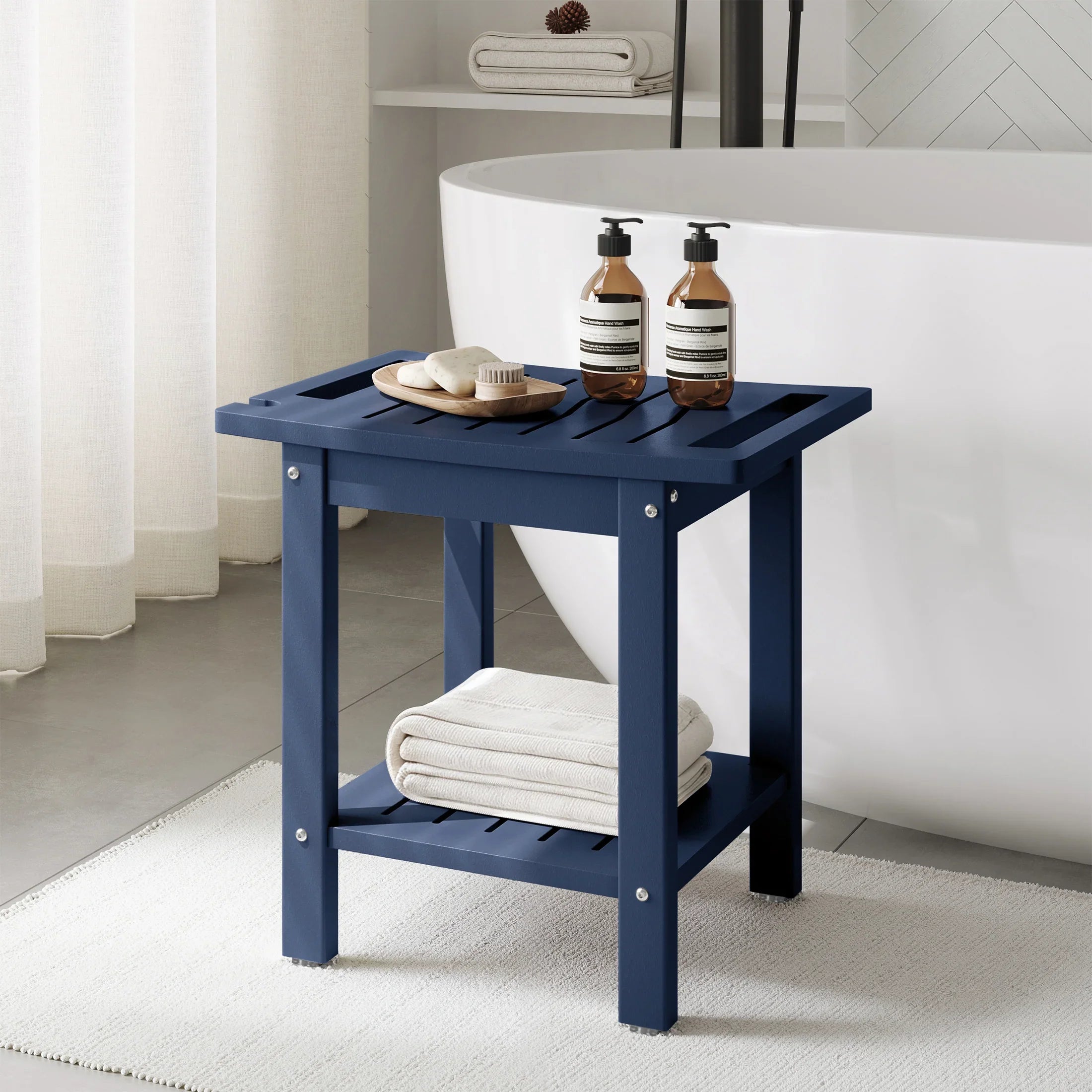 Ventura HDPE Poly Plastic Waterproof Bathroom Shower Bench