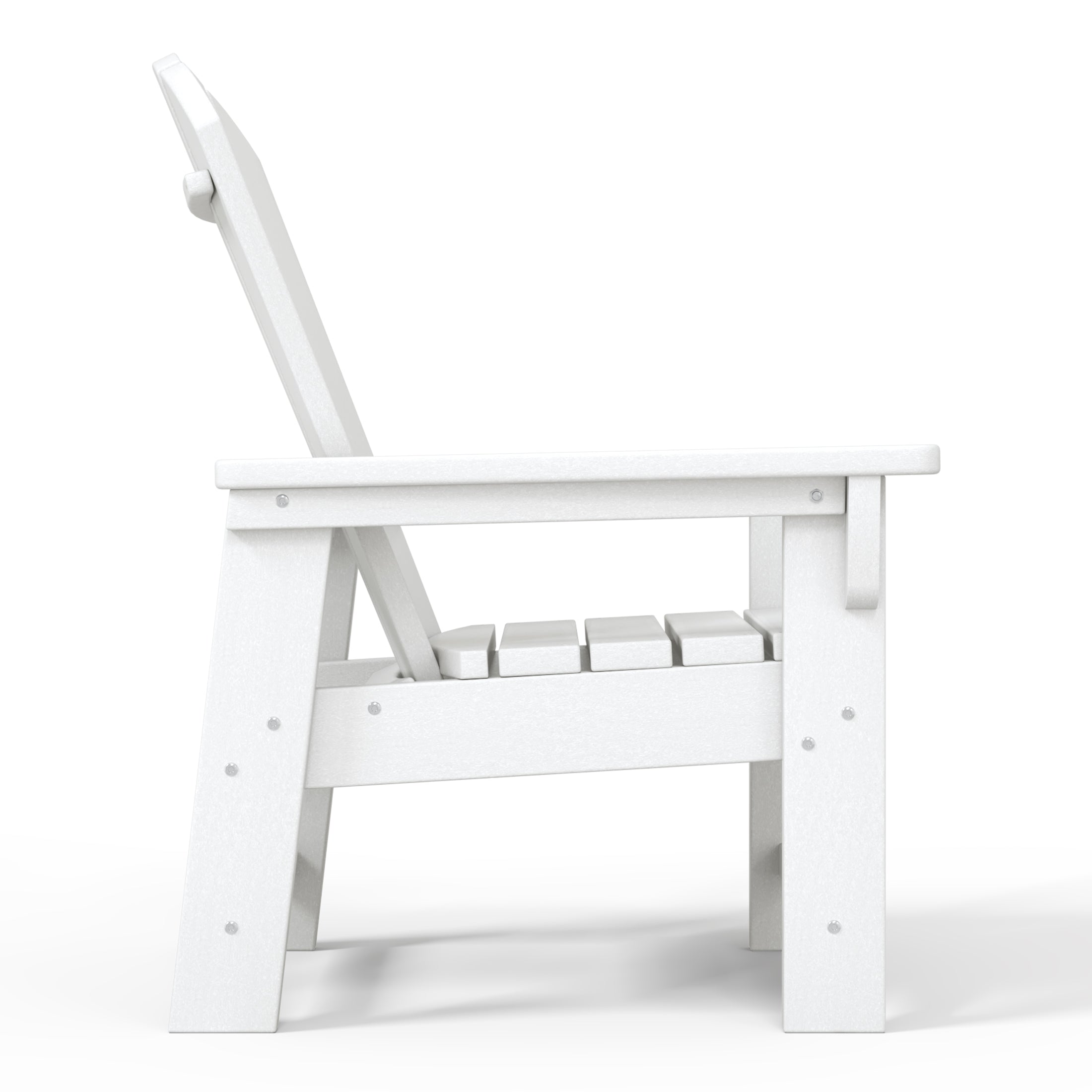 Paradise 2-Piece Kids Outdoor HDPE Adirondack Chair With Square Side Table Set