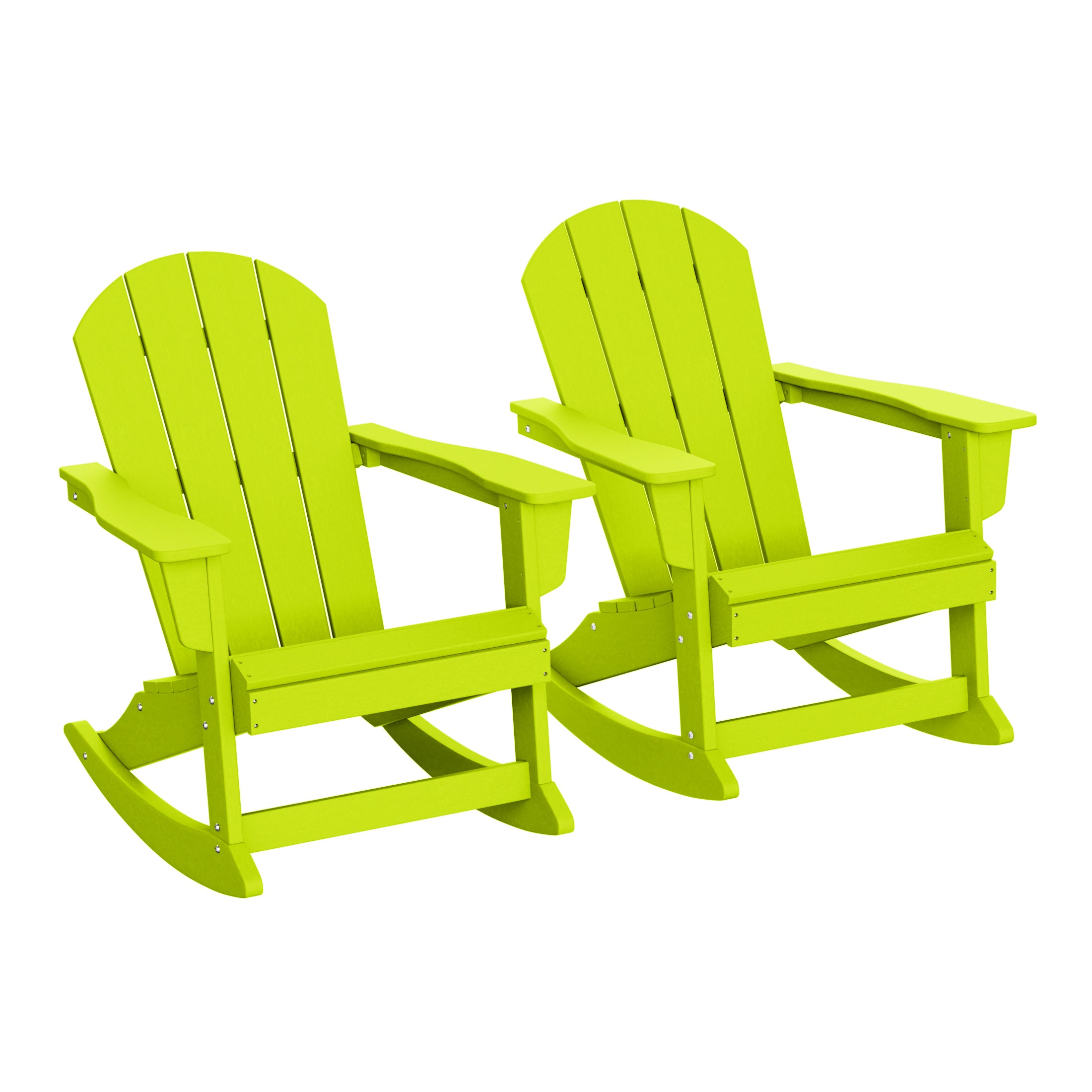Paradise 2 piece set Outdoor / Patio Poly Adirondack rocking chairs ( 2 seater )