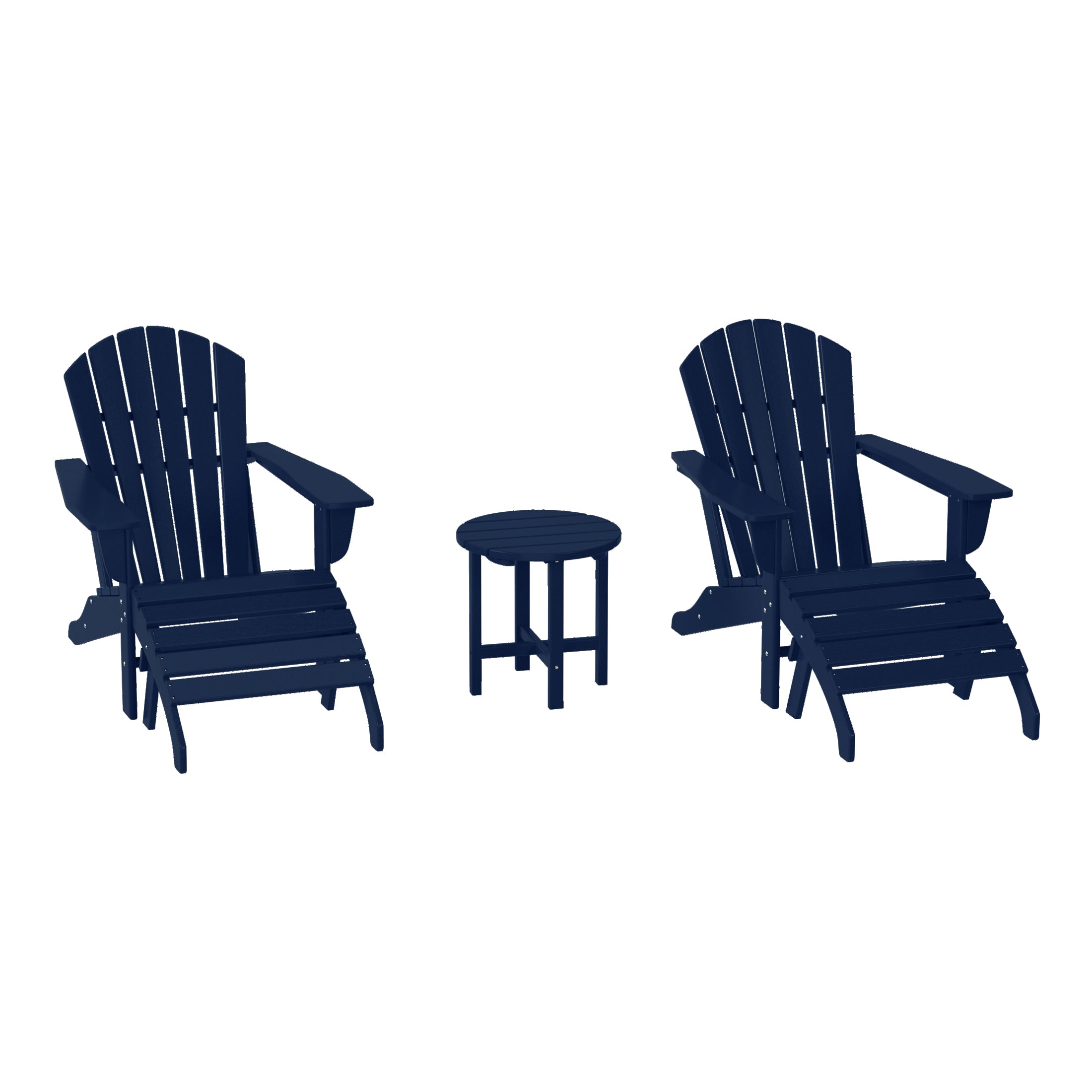 Portside Outdoor Adirondack Chair With Ottoman And Side Table 5-Piece Set